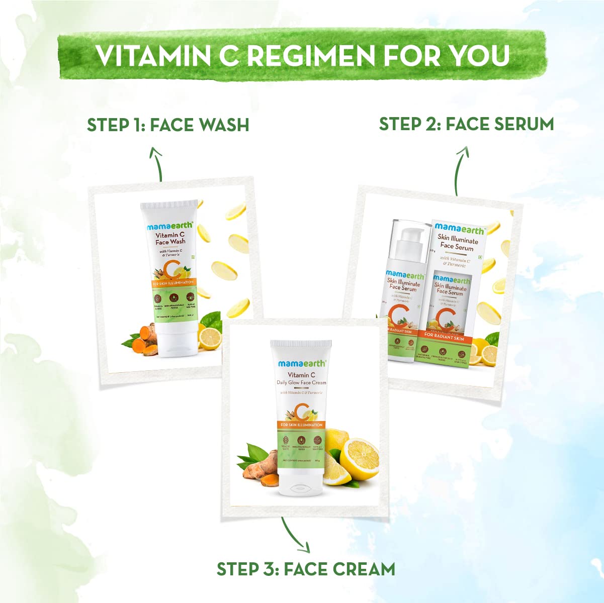 Mamaearth Vitamin C Daily Glow Face Cream with Turmeric for Skin Brightening & Radiance - 80g | Day & Night Moisturizer for Glowing Skin