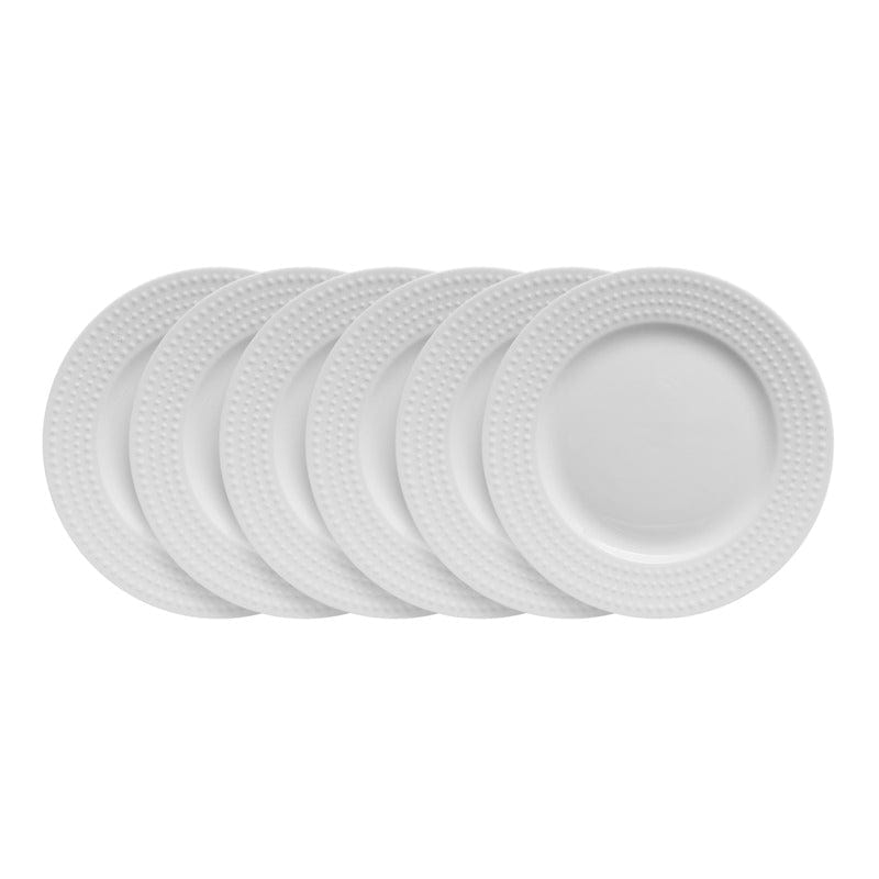 Nellie Set of 6 Appetizer Plates - Elegant Small Serving Dishes for Cheese, Desserts & Hors d'oeuvres - Perfect for Dinner Parties, Weddings & Entertaining