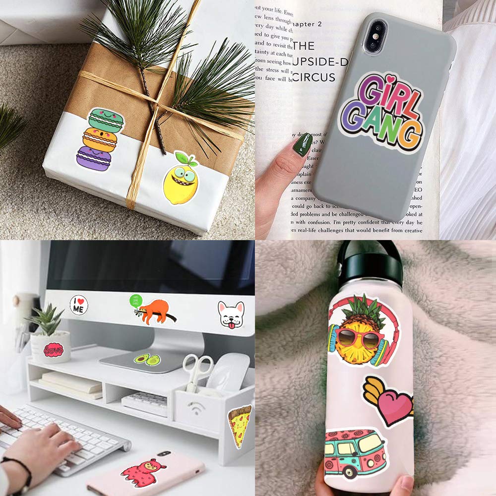 QTL VSCO Stickers for Hydro Flask - 150Pcs Cute Waterproof Stickers for Water Bottles, Laptops, Journals - Trendy Decals for Girls & Teens - Perfect for School, Work, Travel & Personalizing Accessories