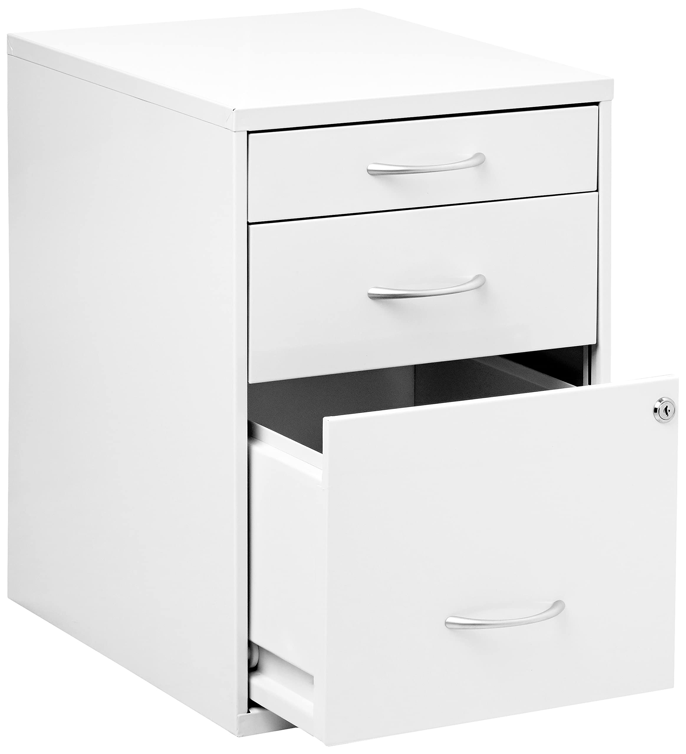 OSP Heavy Duty 3-Drawer Metal File Cabinet - White Office Storage for Letter/Legal Files & Supplies | Perfect for Home Office, School & Business Organization