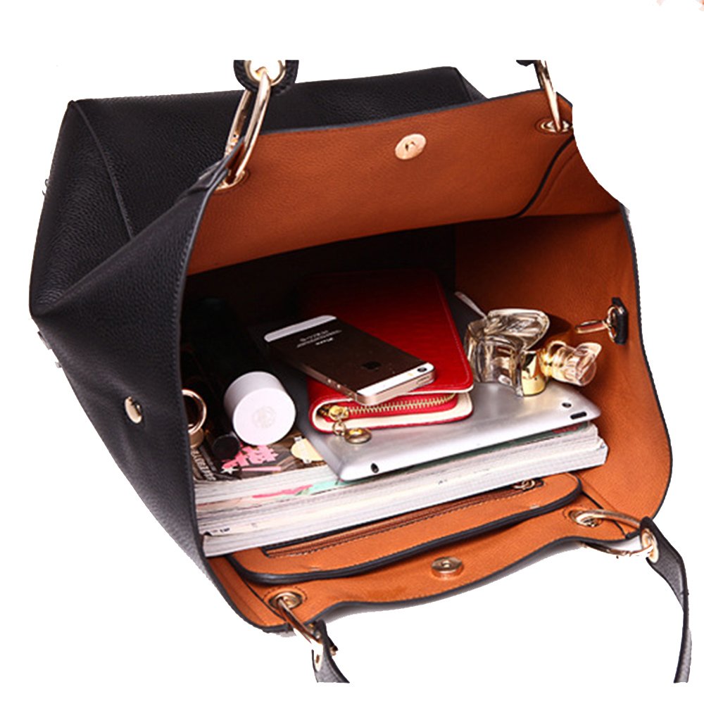 SQLP Large Work Tote Bag for Women - Stylish Designer Purse & Spacious Handbag, Big Bucket Bag with Crossbody Strap - Perfect for Office, Travel & Daily Commute