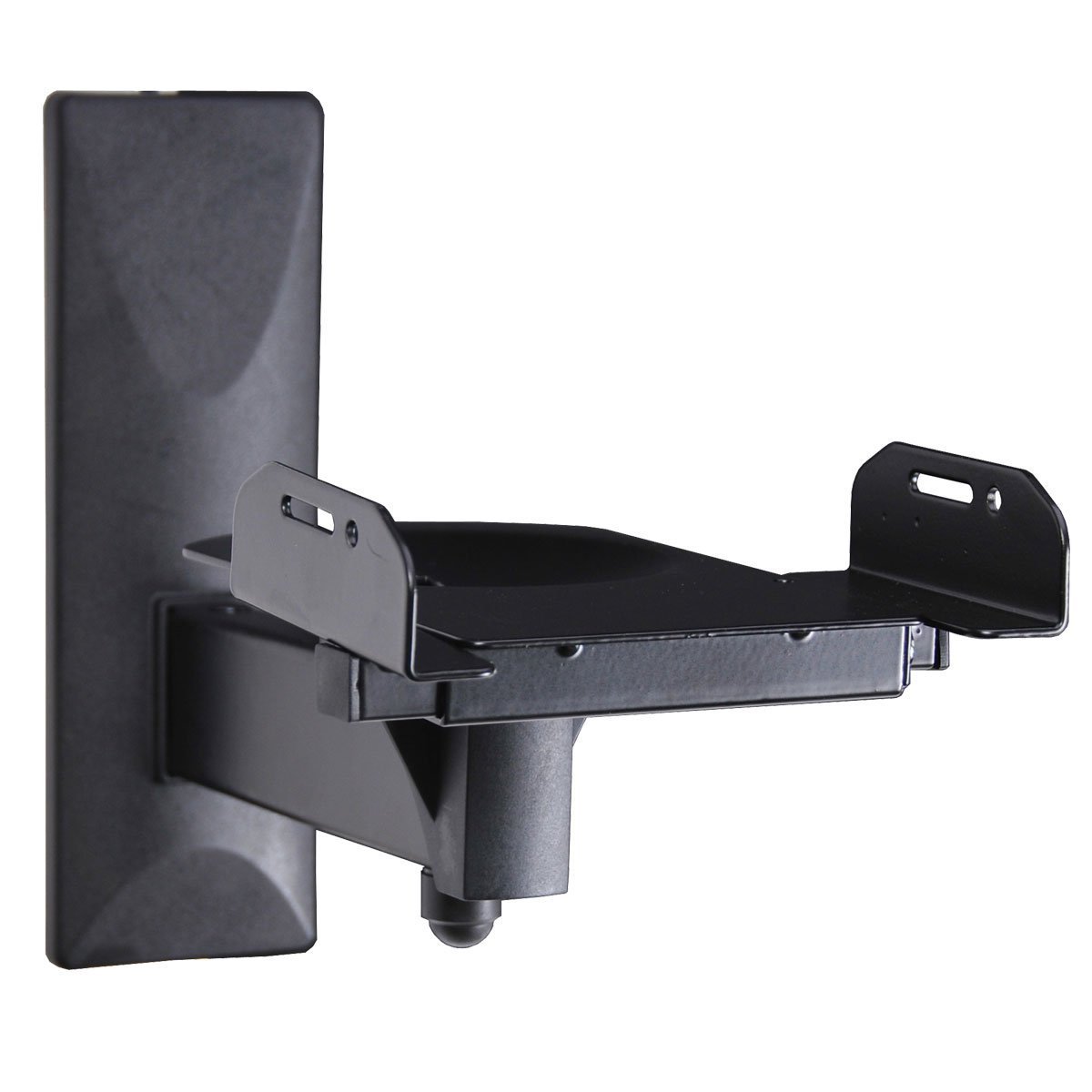 VideoSecu Side Clamping Bookshelf Speaker Wall Mount - Heavy Duty Steel Bracket (Pair) for Home Theater, Studio & Office Audio Setup - 3LH Design