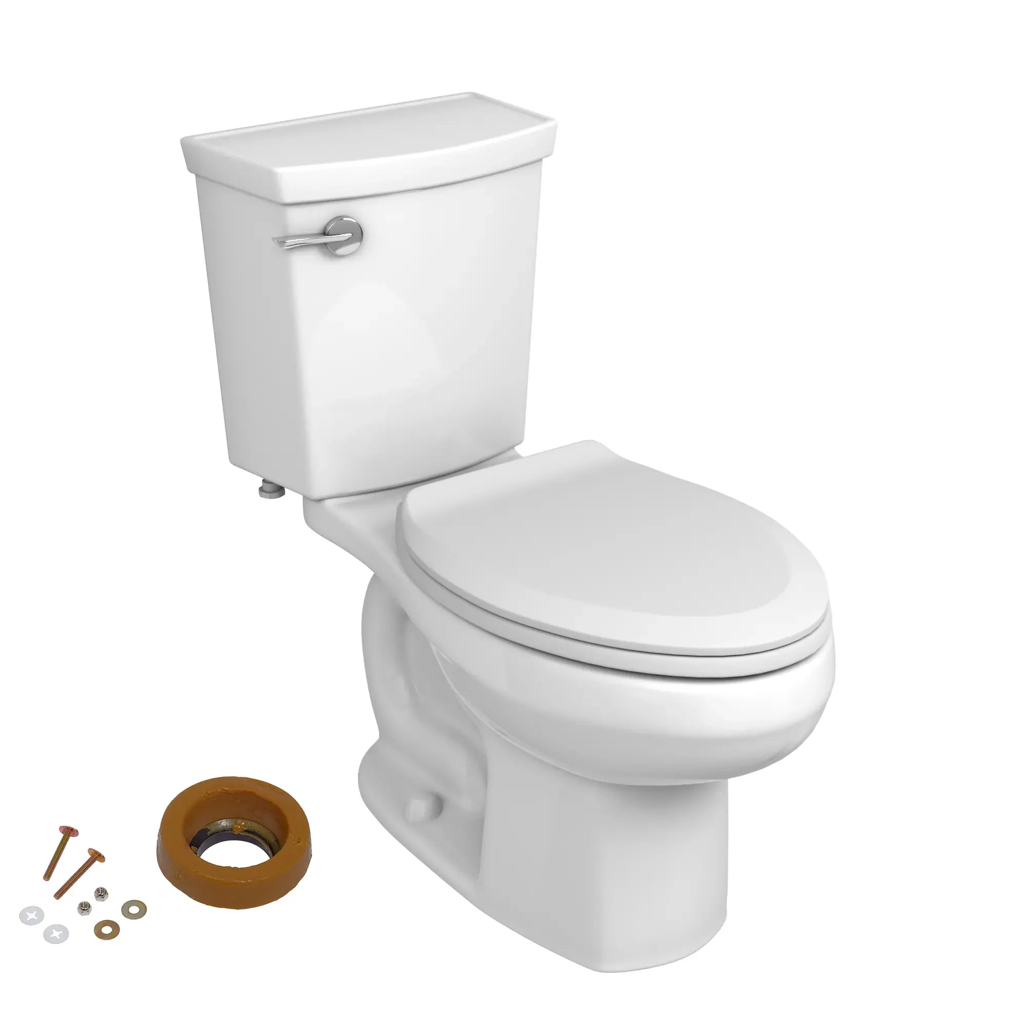 H2Optimum® 1.1 GPF/4.2 LPF Water-Saving Elongated Toilet with Soft-Close Seat & Wax Ring - Chair Height Comfort for Bathroom, Home & Commercial Use