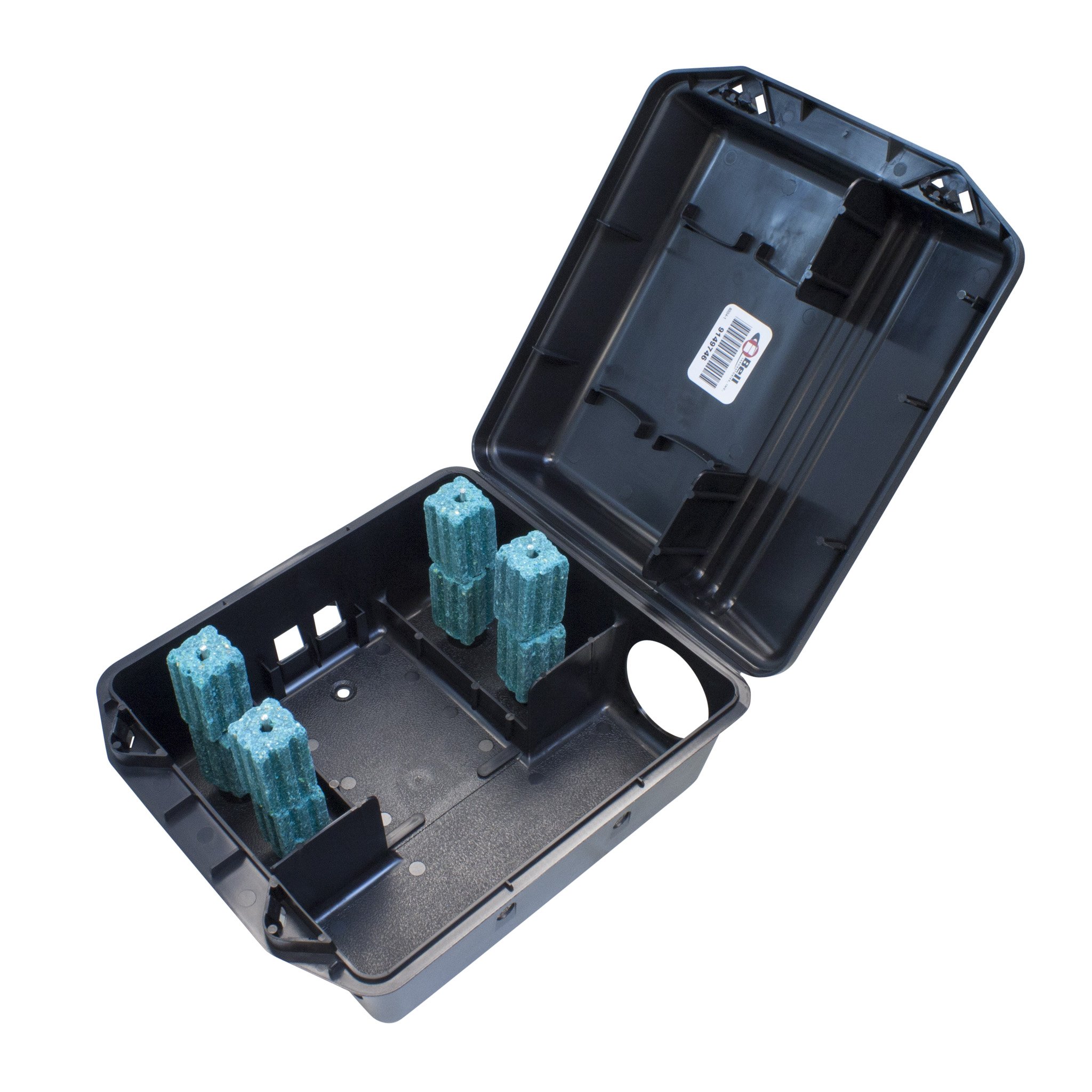 ProTecta Sidekick Rodent Bait Stations - 6 Pack, Black (SK4500) | Weatherproof Mouse & Rat Traps for Indoor/Outdoor Use | Garage, Garden & Home Pest Control