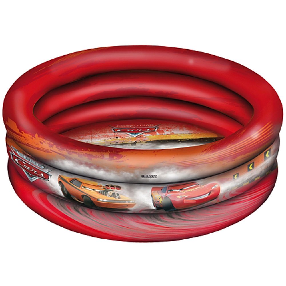 Disney Mondo 150cm Cars Themed 3-Ring Inflatable Pool for Kids - Perfect for Backyard Summer Fun, Birthday Parties & Outdoor Water Play