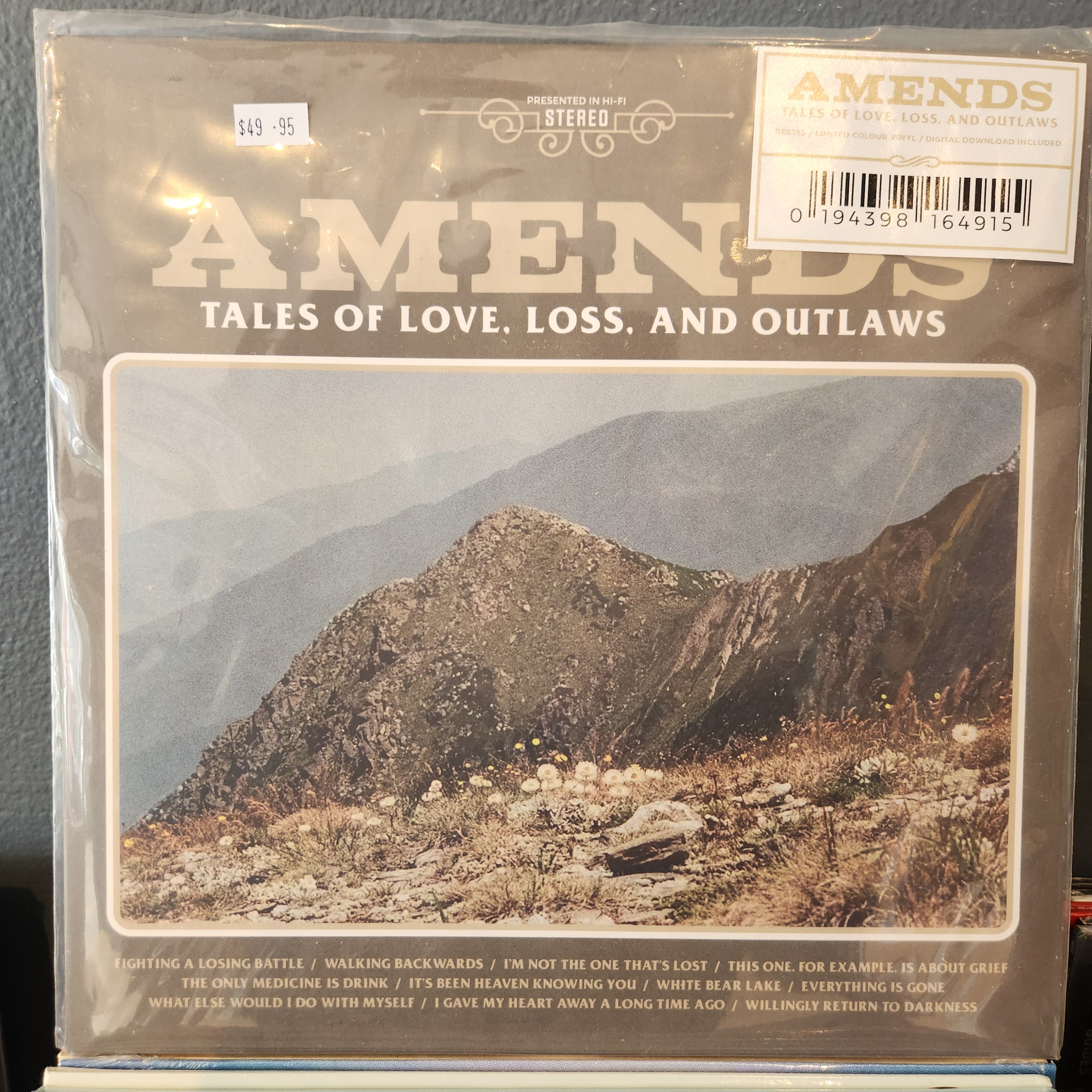 Amends - Tales of Love, Loss and Outlaws - Colored Vinyl LP | Limited Edition Music Record for Collectors & Audiophiles | Perfect for Home Listening, Gifts & Music Enthusiasts