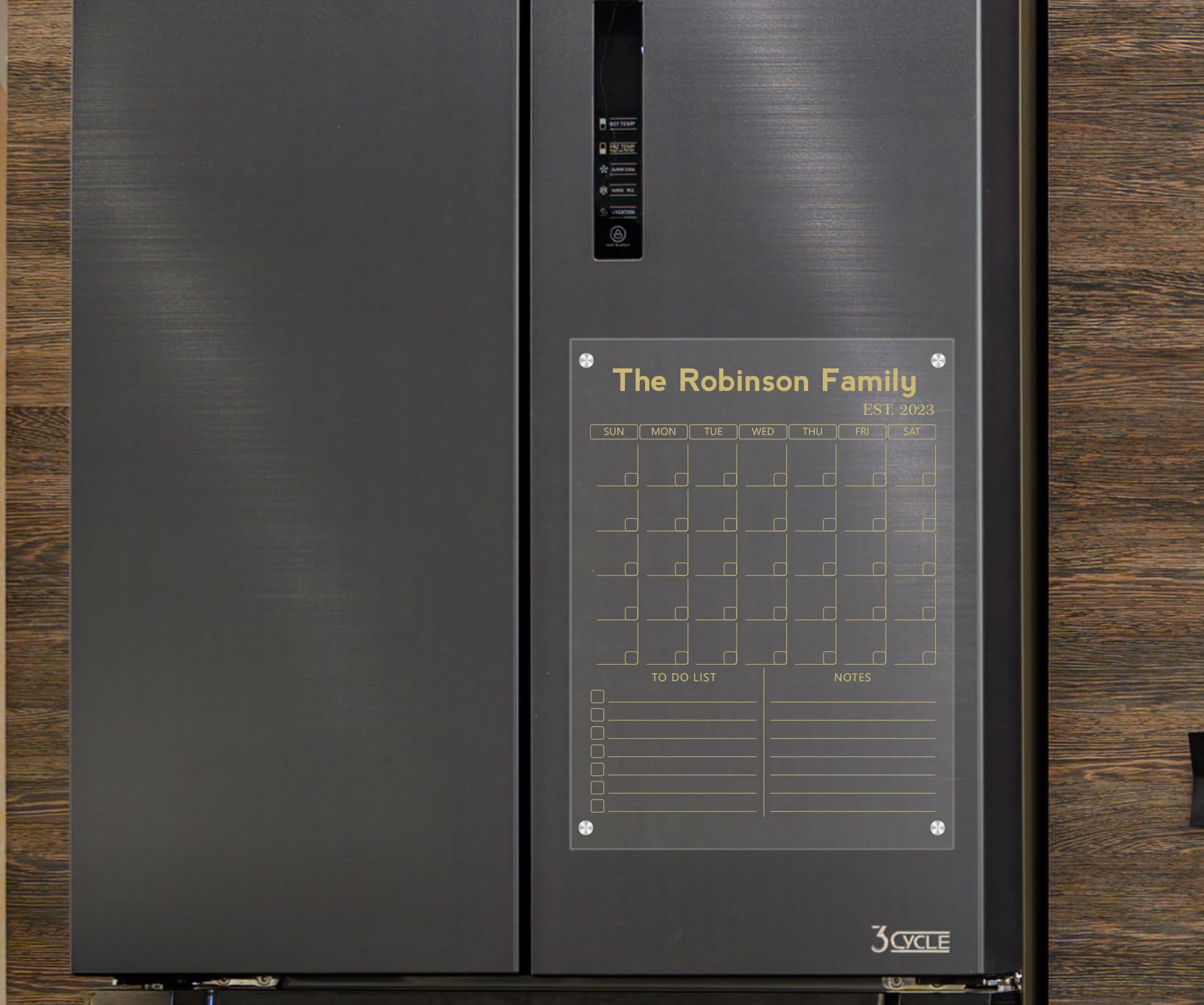 Custom Magnetic Dry Erase Calendar for Refrigerator - Personalized Acrylic Fridge Calendar Board with Multiple Size Options - Perfect for Home, Office & Kitchen Organization