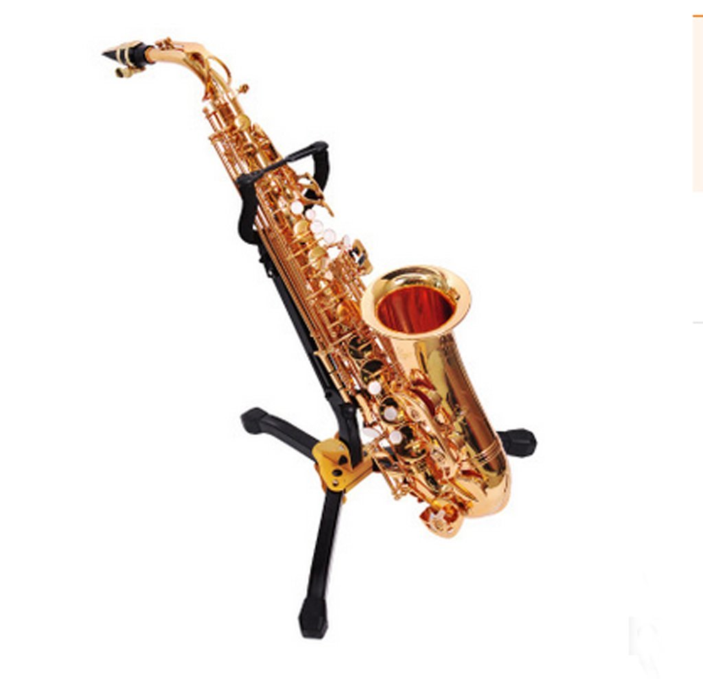 Foldable Saxophone Stand for Alto & Tenor Sax - Adjustable Tripod Holder with Rubber Grips | Perfect for Home Practice, Band Performances & Music Lessons