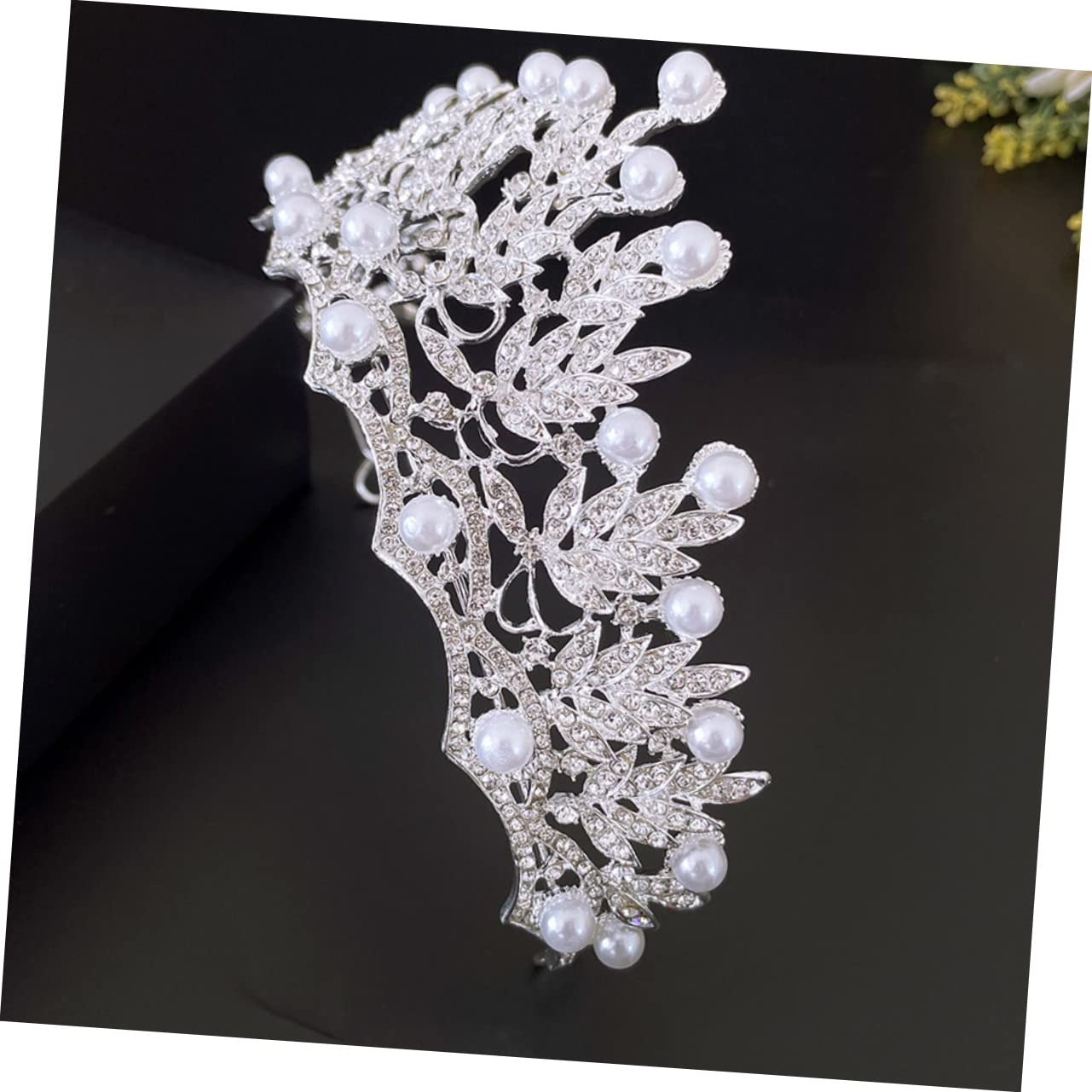 Elegant Silver Pearl Wedding Headband for Bride & Guest - FOMIYES Decorative Headdress Crown for Weddings, Birthday Parties & Special Occasions