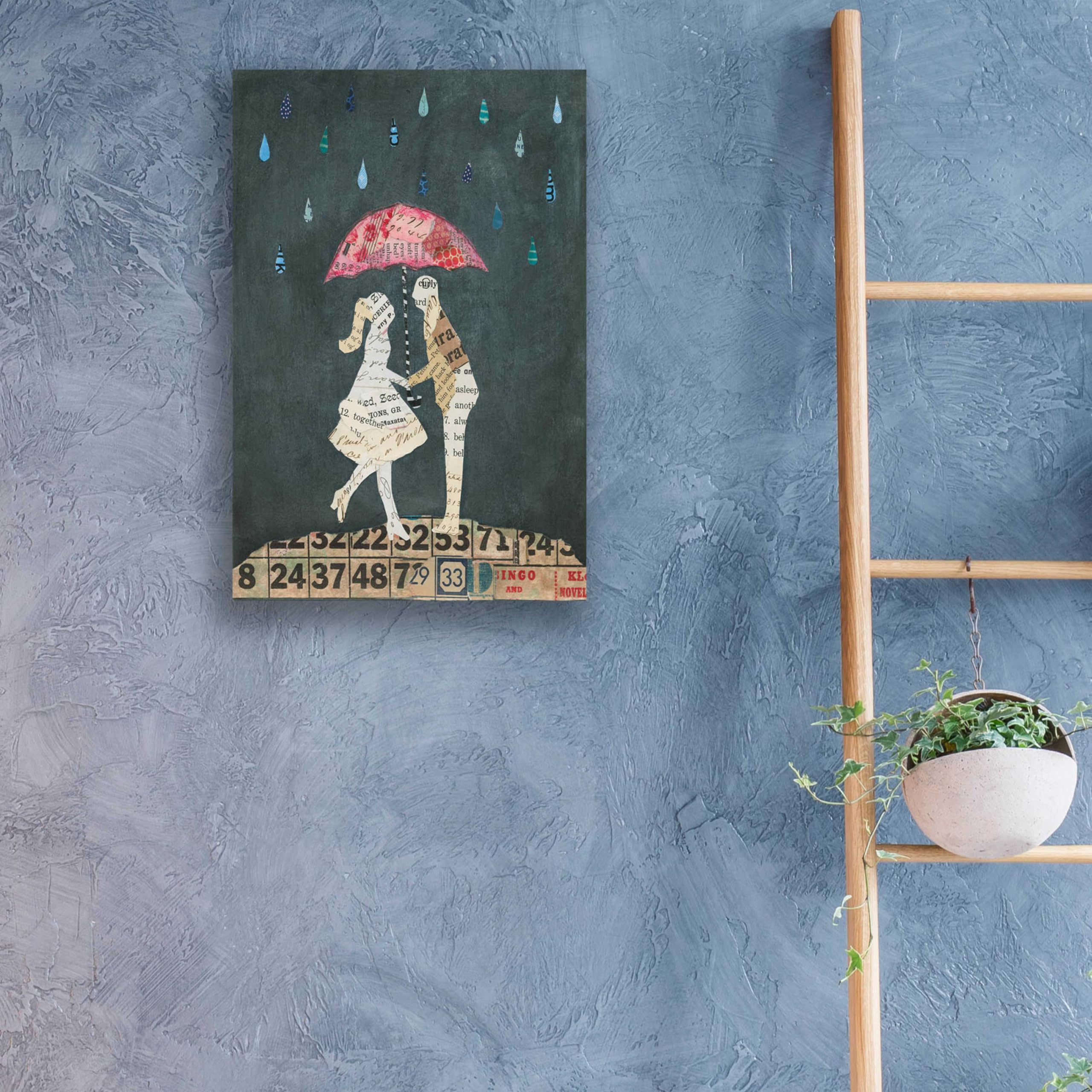 Epic Art 'Cute Couple II' by Courtney Prahl - 16x24 Inch Acrylic Glass Wall Decor - Modern Romantic Painting for Living Room, Bedroom & Wedding Gifts