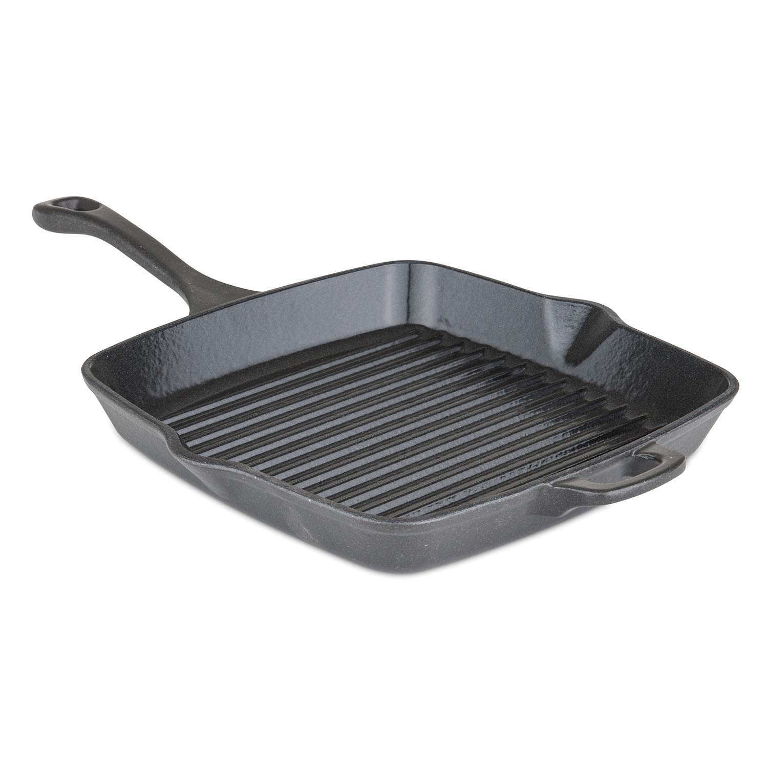 11 Inch Viking Griddle - Cast Iron Square Grill Pan for Stovetop & Oven - Induction Compatible, Matte Black Finish - Perfect for Camping, BBQ & Outdoor Cooking