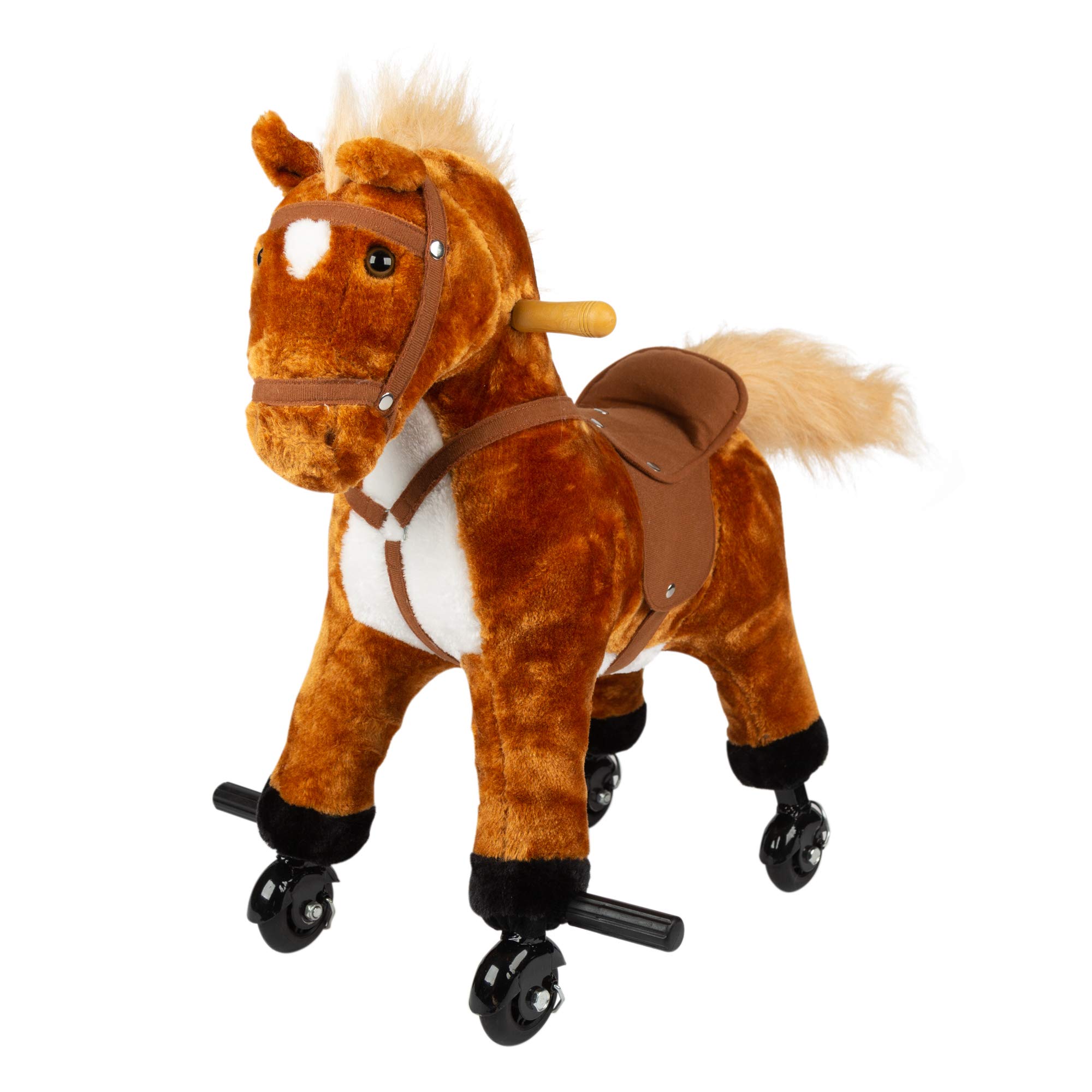 Ponyland Small Brown Walking Horse Toy with Realistic Sound Effects - Perfect for Kids' Pretend Play & Collectible Display