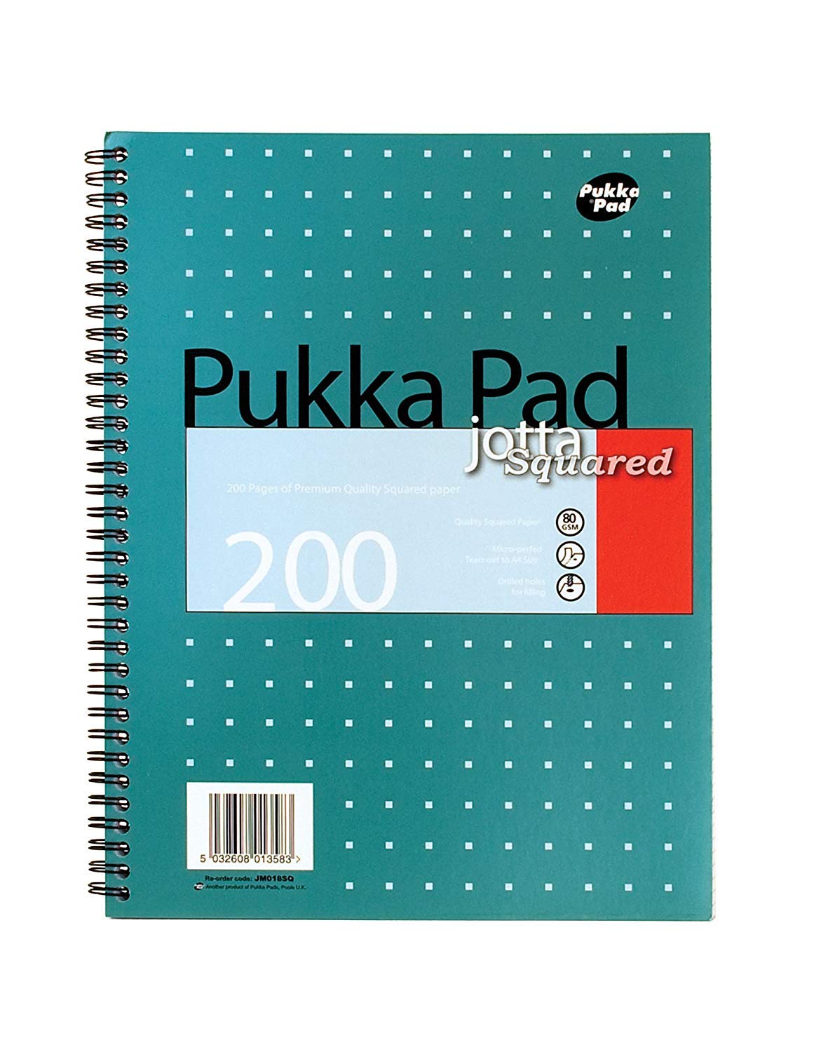Pukka Pad A5 Jotta Squared Notebook - 6 Pack | Premium Grid Paper for School, Office & Journaling | Perfect for Note Taking, Sketching & Planning