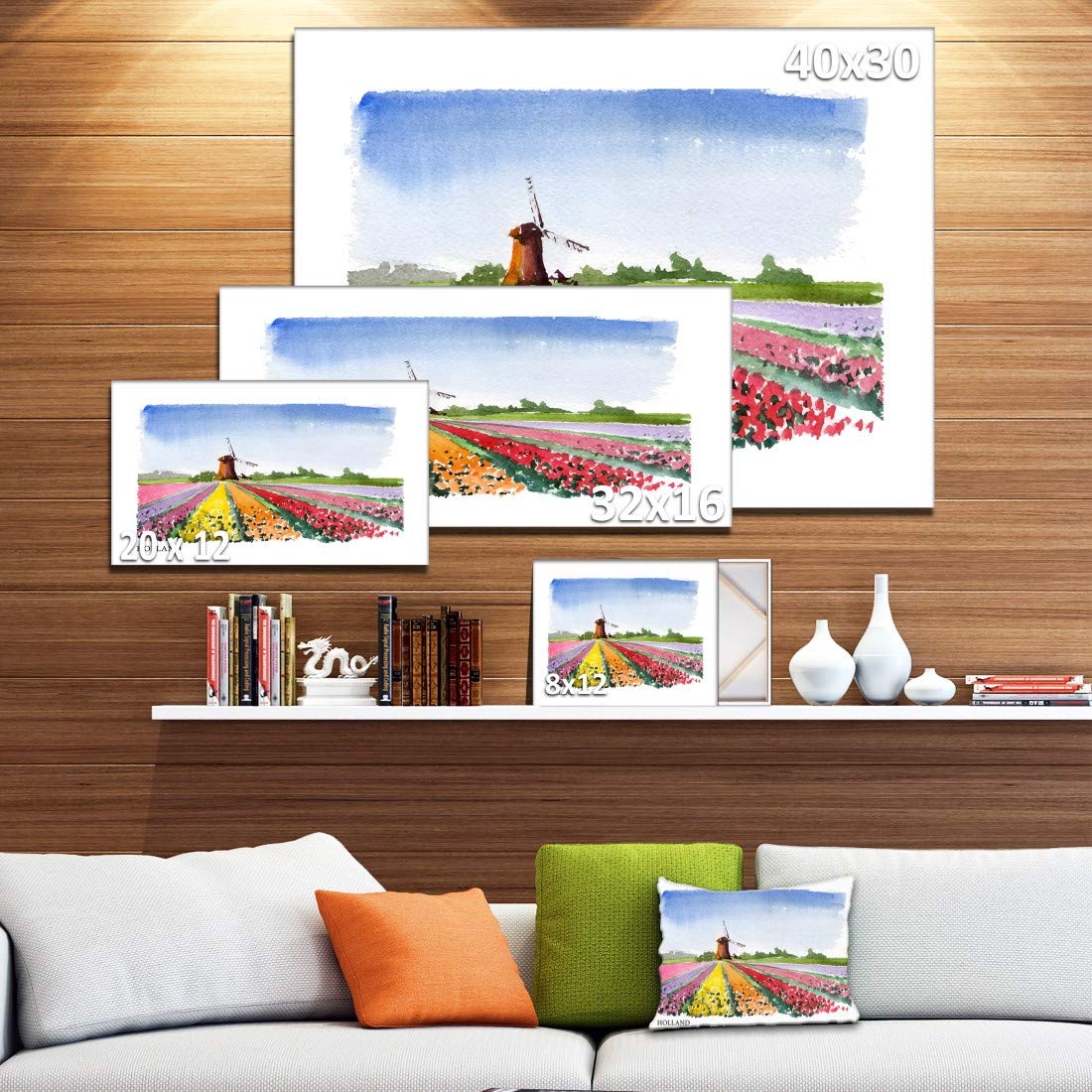 Designart London Purple Cityscape Painting Canvas Print - 40x20 Inches - Modern Wall Art for Living Room, Bedroom & Office Decor