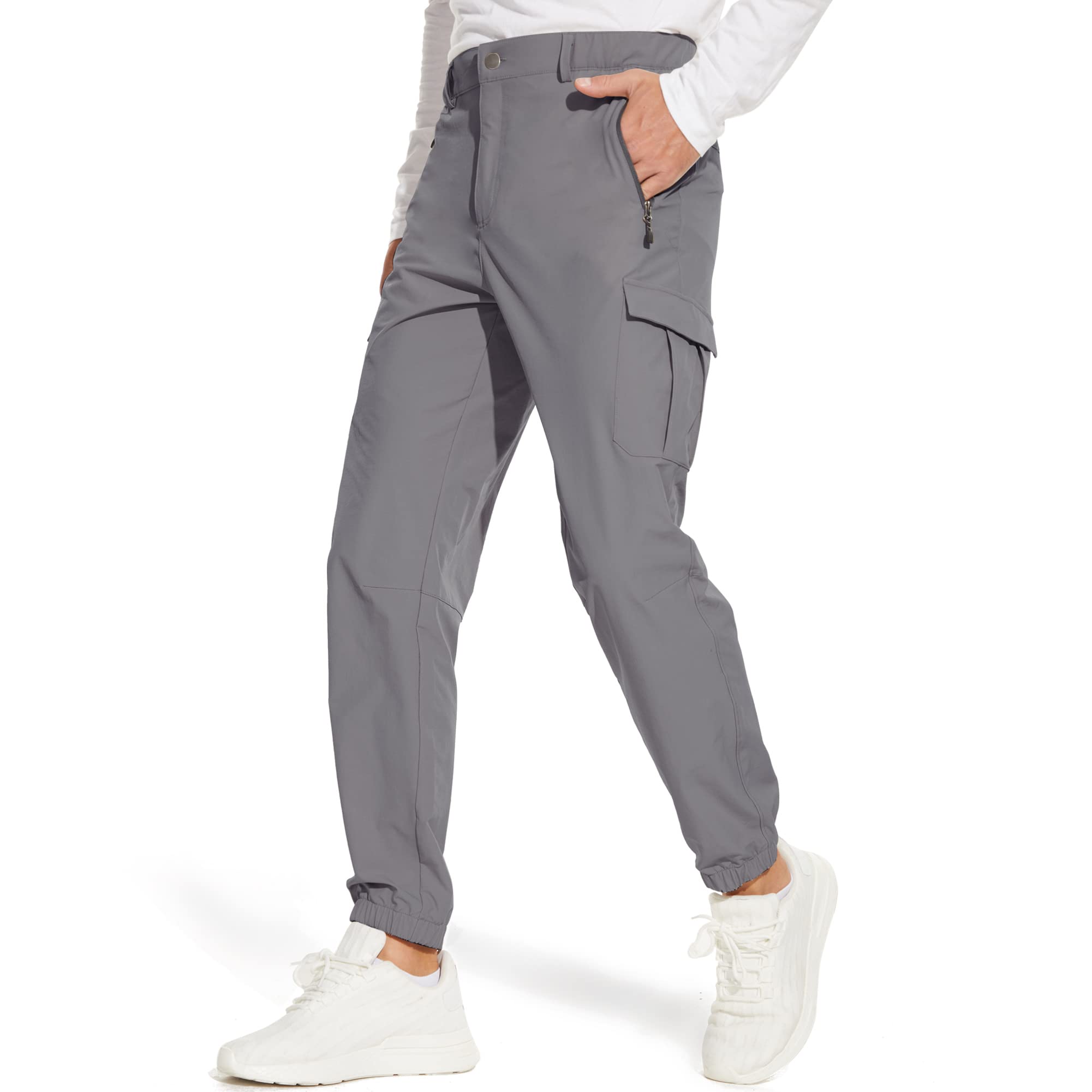 **M MAROAUT Men's Hiking Cargo Pants - Lightweight Stretch Jogger Work Pants, Waterproof Outdoor Trousers with Multiple Pockets for Hiking, Camping & Travel**