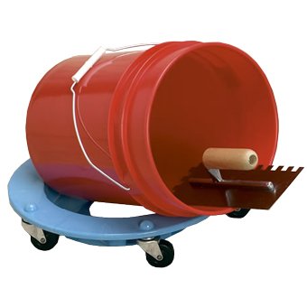 Heavy Duty Rolling Cart for 5 Gallon Buckets - Industrial Utility Cart with Wheels for Water, Paint, and Cleaning Supplies | Garage, Workshop, and Warehouse Use
