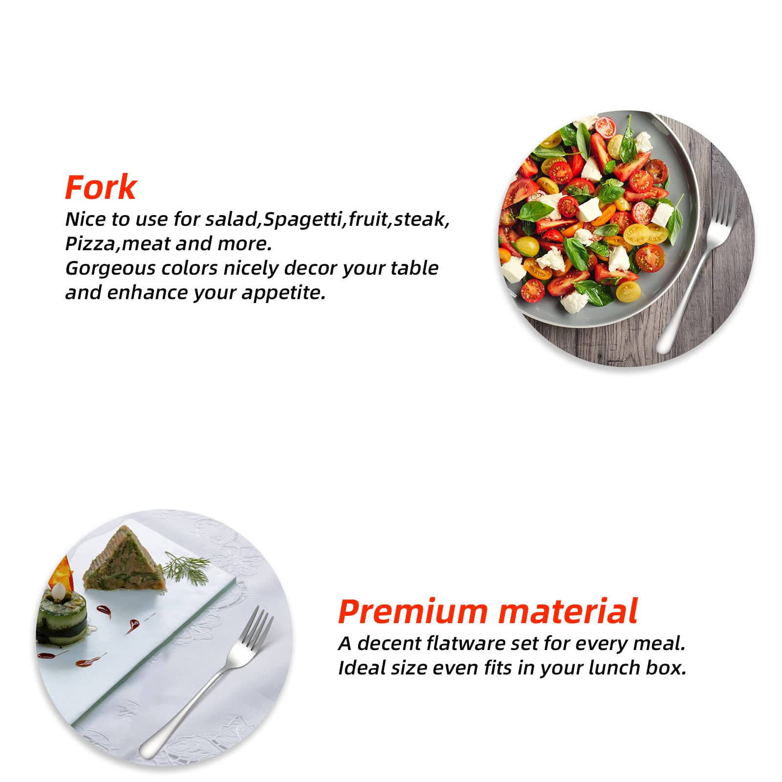 24-Piece Stainless Steel Salad Fork Set - 6.8 Inch Dishwasher Safe Flatware for Home, Kitchen & Restaurant Use - Perfect for Dinner Parties, Catering & Everyday Dining