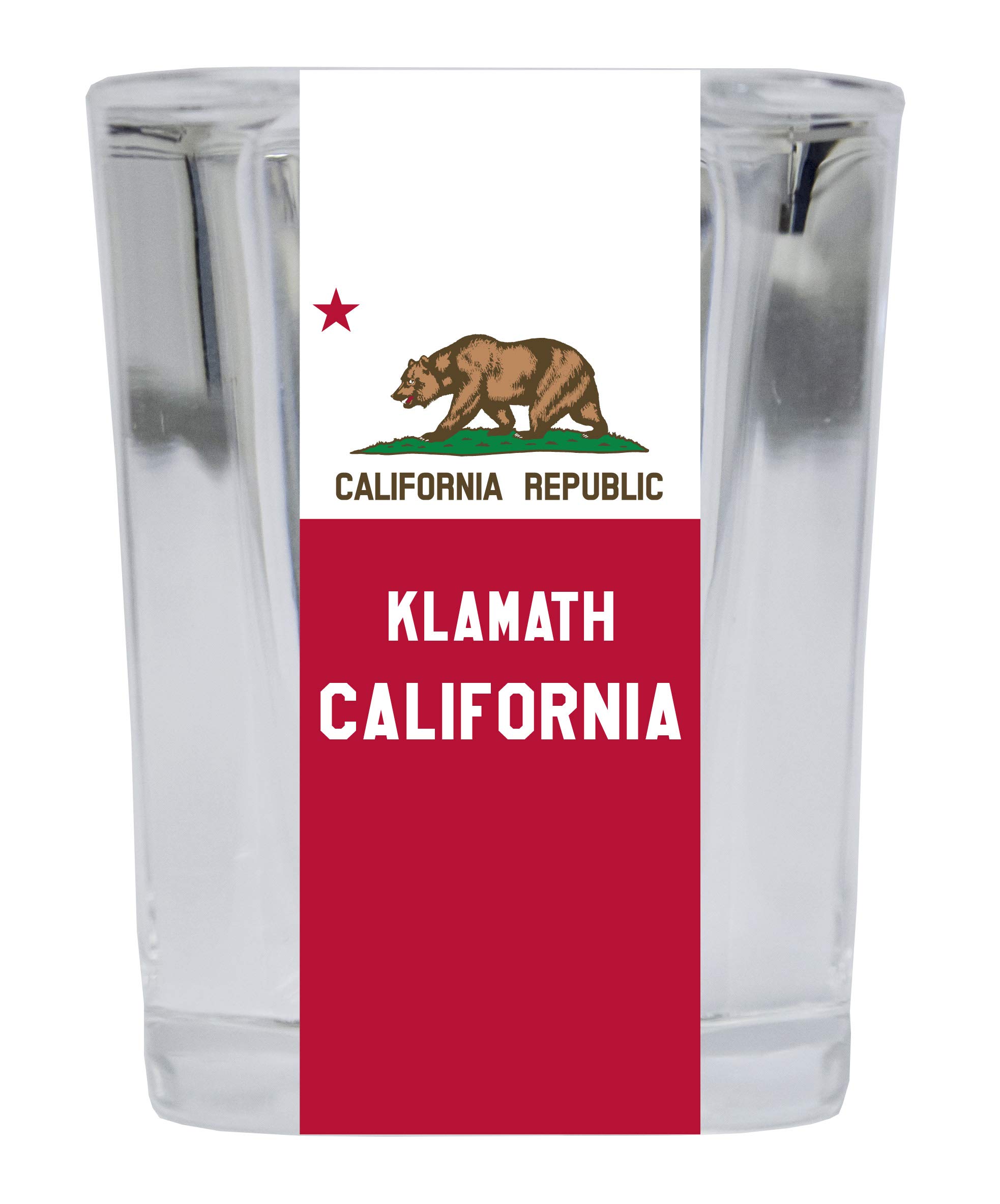 Klamath California Souvenir 2 Ounce Square Shot Glass - Perfect for Collectors, Gifts & Bar Accessories | Whiskey, Tequila & Liquor Tasting