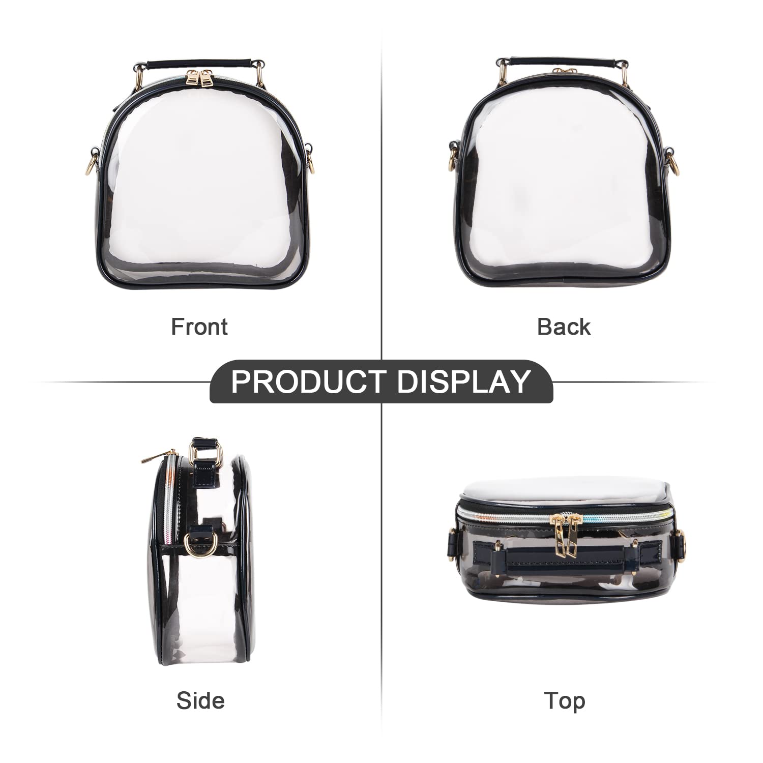 **Oweisong Clear Crossbody Purse for Women - Neon Transparent Jelly Handbag, Stadium Approved, Fashionable & Lightweight - Perfect for Concerts, Sports Games & Night Out**