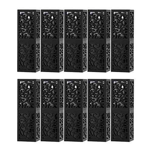 Professional Lipstick Container & Tube Set - 10 Black Hollow Safe & Stylish Makeup Organizers for Makeup Artists & Lovers | Perfect for Salon, Travel & Cosmetic Storage