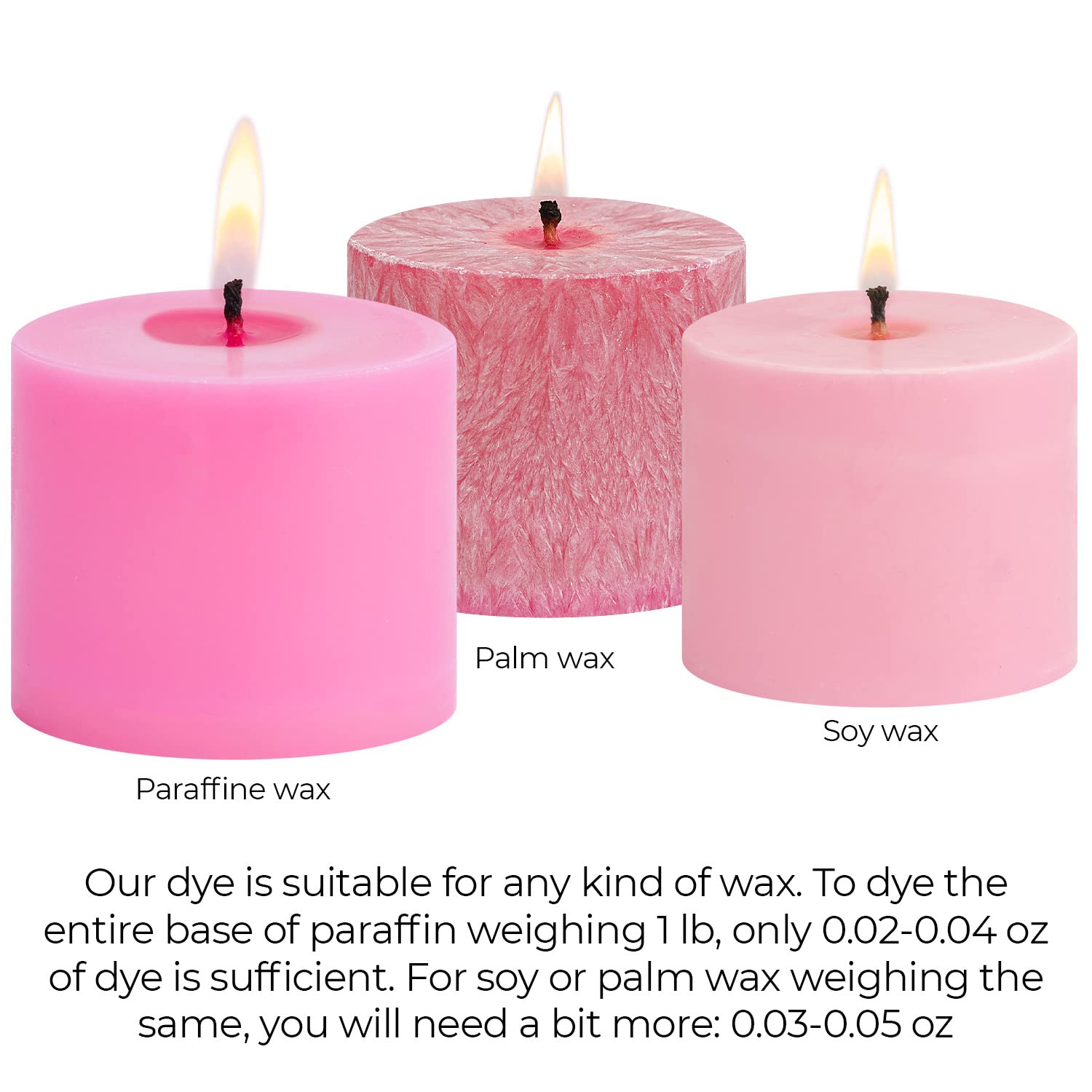 Bright Pink 2 oz Candle Wax Dye Chips - Premium Candle Making Supplies for DIY Soy, Beeswax & Paraffin Candles - Perfect for Home Decor, Gifts & Aromatherapy