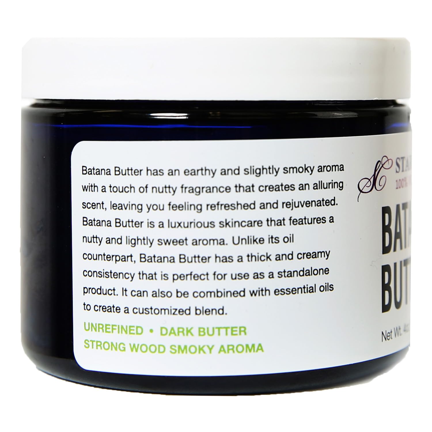 100% Pure Virgin Batana Oil Butter - 4oz (113g) - Natural Hair & Skin Moisturizer for Dryness & Frizz - Perfect for DIY Beauty, Scalp Treatment & Curly Hair Care