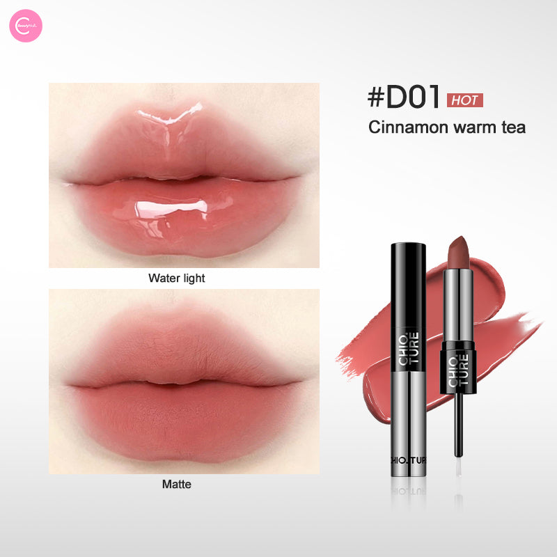 CHIOTURE Dual Ended Lipstick Set - Waterproof & Long Lasting Lip Color for Rainy Days & Outdoor Activities