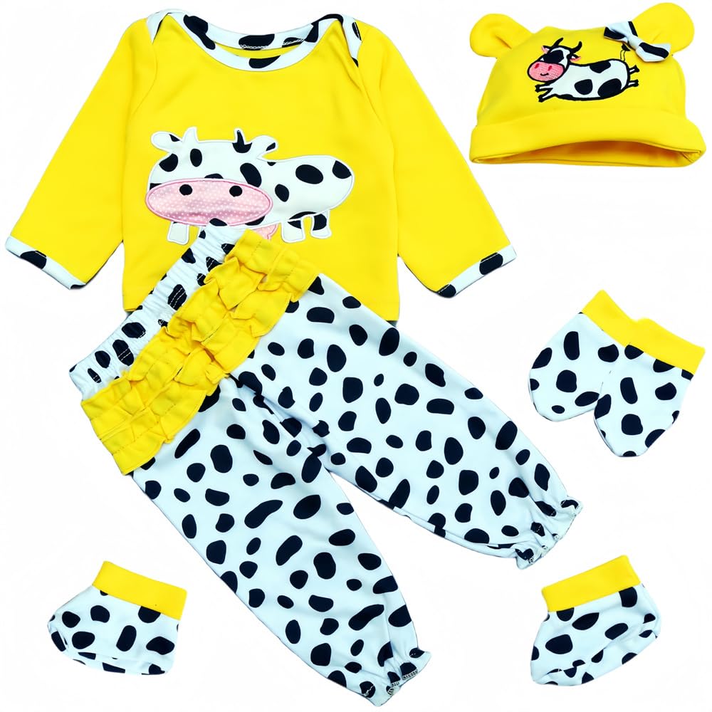 17-22 Inch Reborn Baby Doll Clothes Outfit Set for Newborn Girl Dolls - Perfect for Playtime, Collecting & Photography