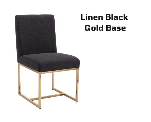 Linen Black & Gold Leg