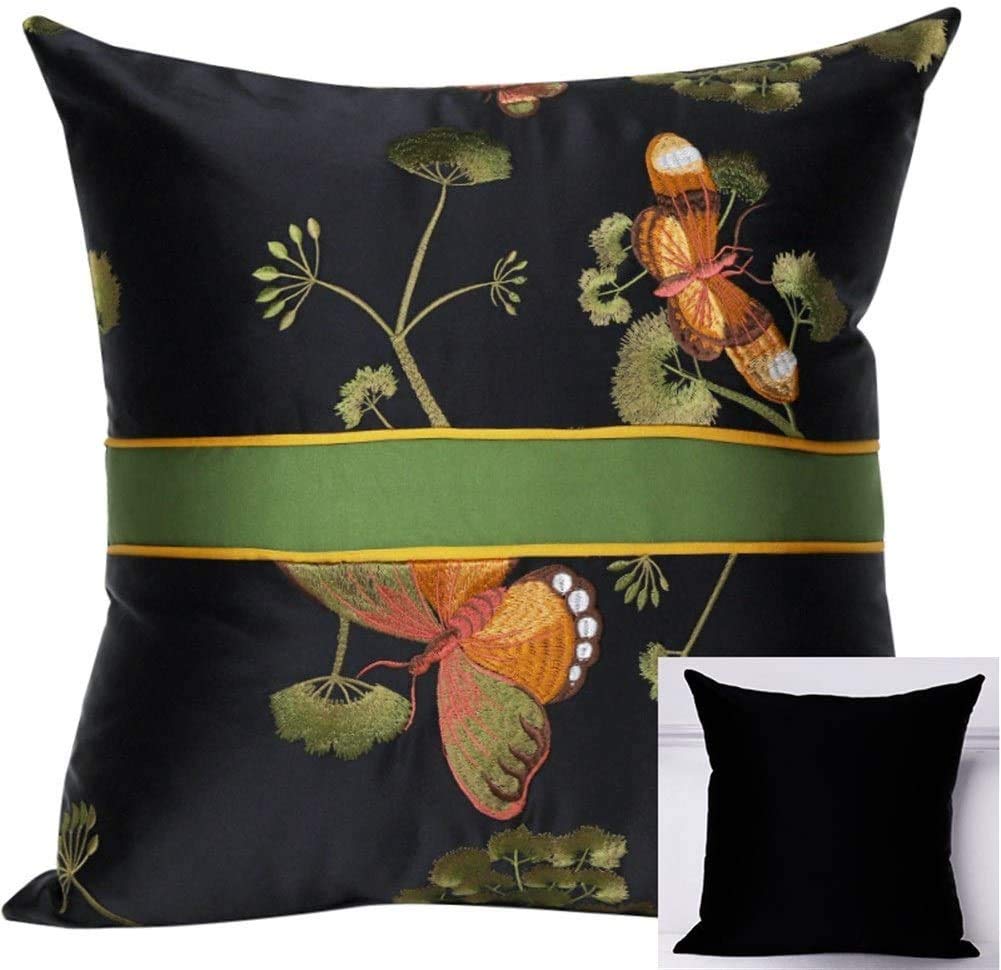 Chihen Decorative Satin Pillow Covers - Square Insert Sofa Cushion Covers for Living Room & Bedroom - Stylish Home Decor for Cozy Comfort
