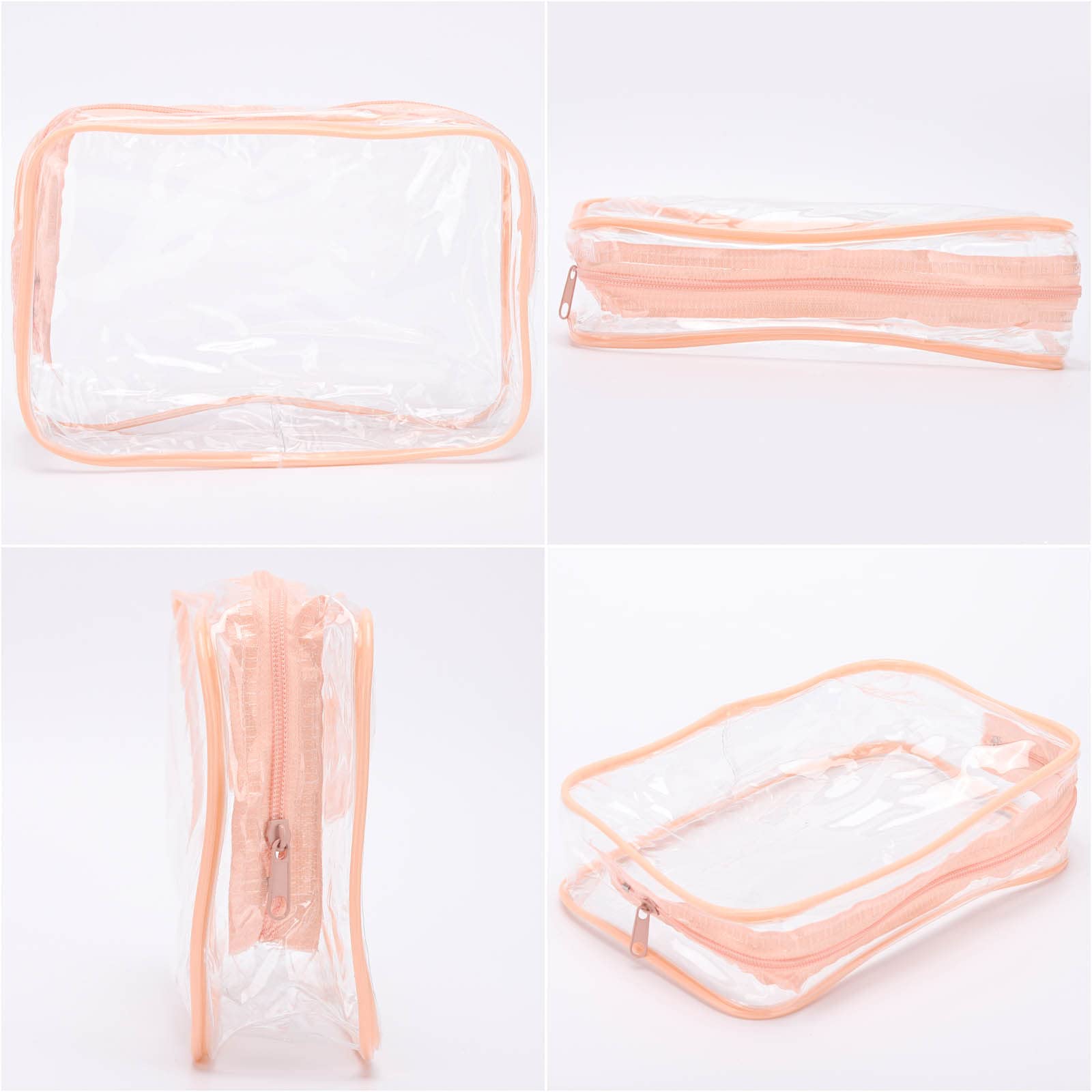 Tbestmax 10 Pack Clear Cosmetic Bags - Waterproof Makeup Organizer & Travel Toiletry Bags - TSA Approved for Airplane Carry-On, Perfect for Gym, Vacation & Daily Essentials Storage