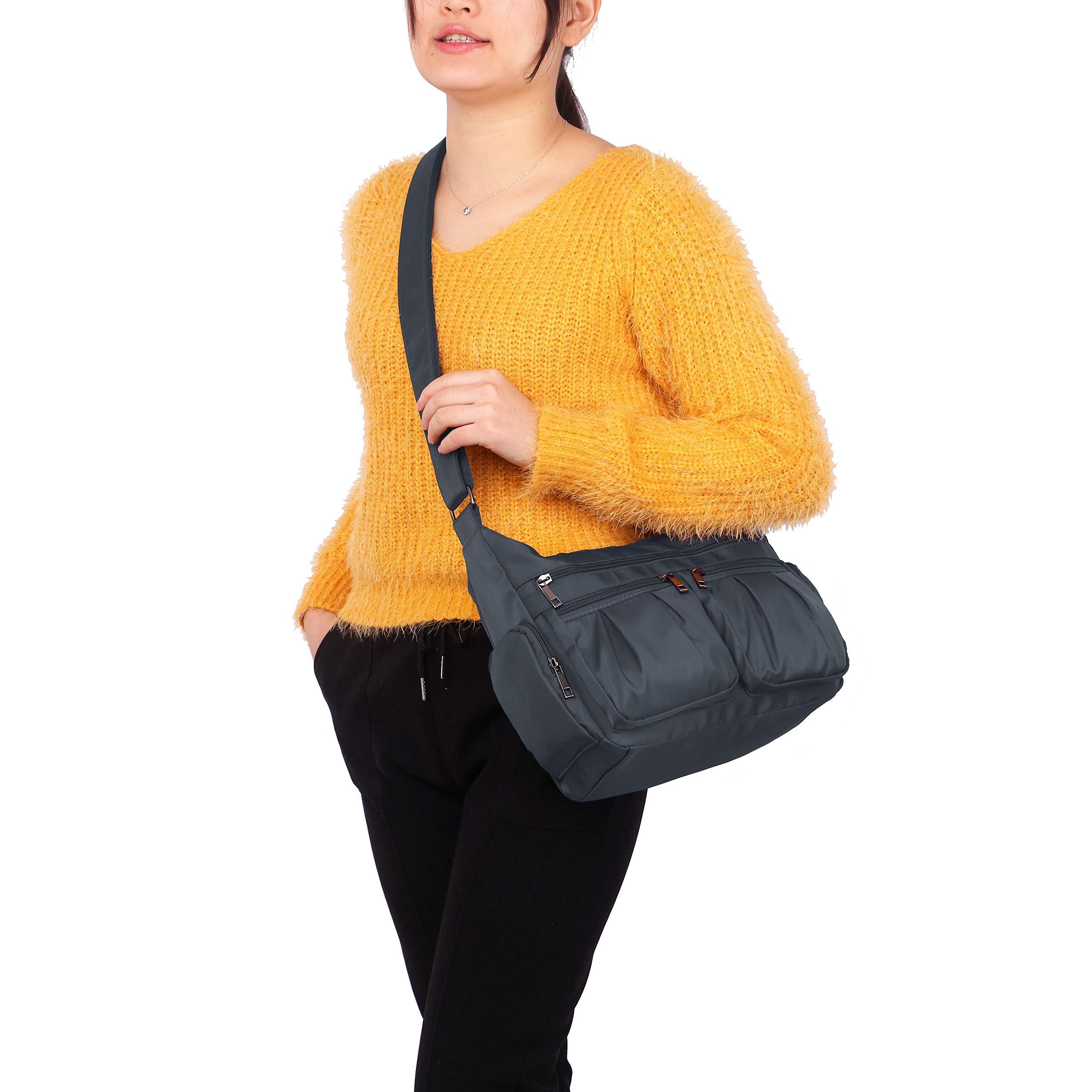 VOLGANIK ROCK Crossbody Bags for Women - Lightweight Waterproof Nylon Shoulder Purse with Multiple Pockets - Perfect for Travel, Shopping & Everyday Use