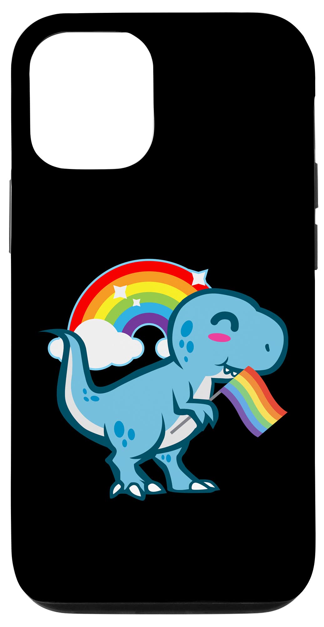 iPhone 12/12 Pro LGBT Pride Case - Rainbow Equality Love Dinosaur Design Protective Phone Cover for Gay & Lesbian Community | Perfect for Pride Parades, LGBTQ+ Events & Daily Use