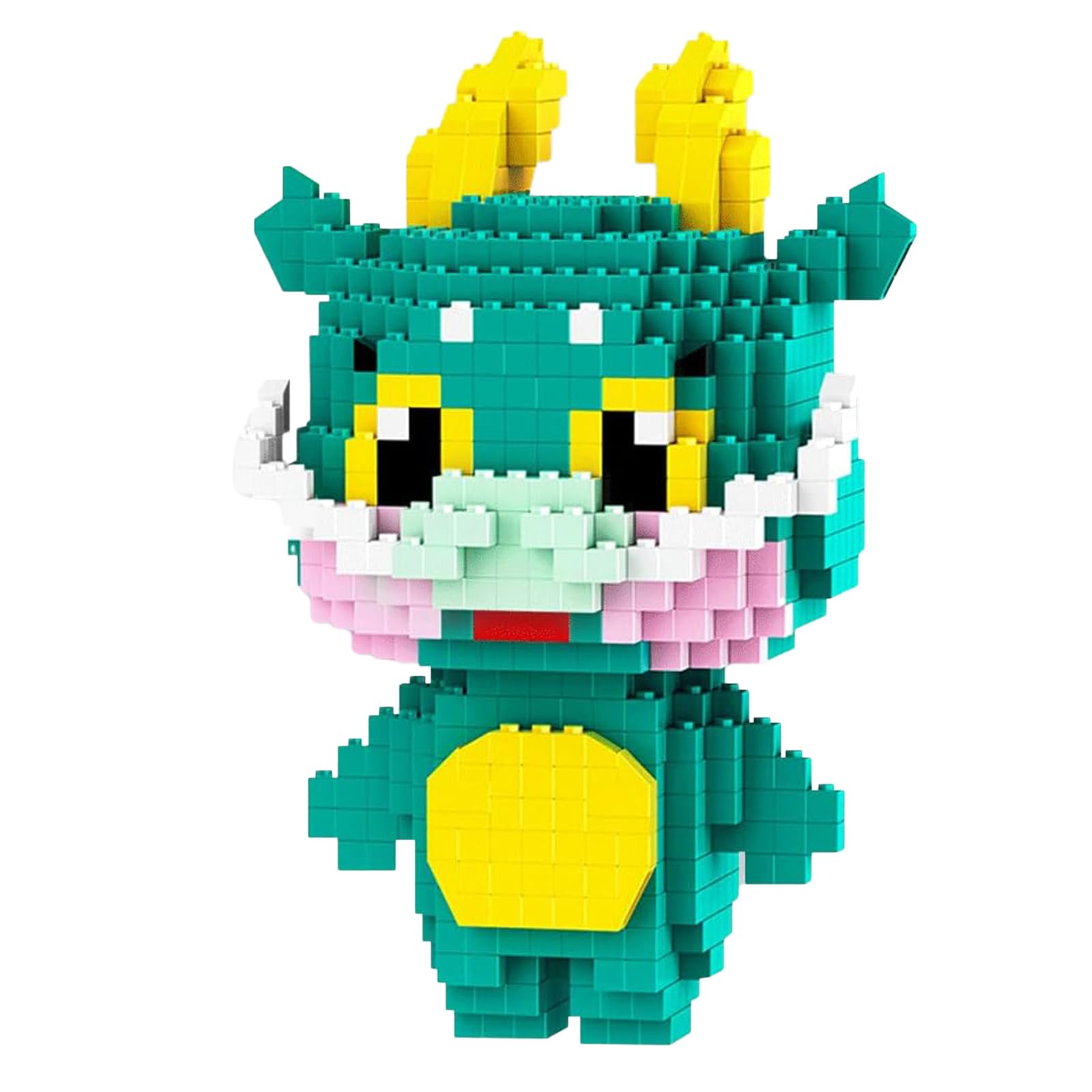 Larcele KLJM-10 1228-Piece Mini Building Blocks Dragon Toy Set - Creative STEM Educational Building Kit for Kids & Adults - Perfect for Birthday Gifts, Home Decoration & Collectible Display