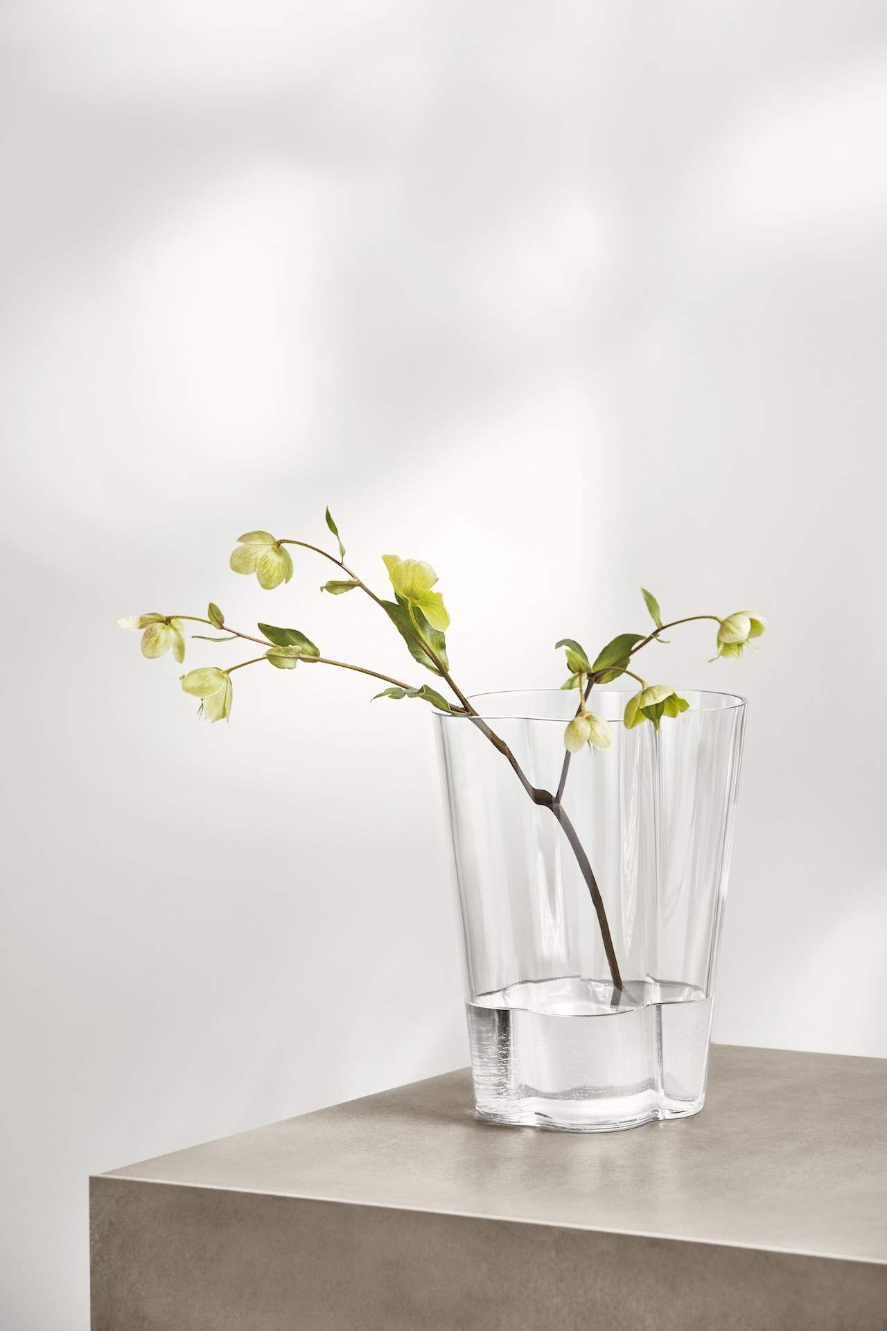 Aalvar Aalto Vase (Large) - Clear Glass Decorative Vase for Home & Office Decor | Perfect for Flowers, Centerpieces & Scandinavian Interior Design