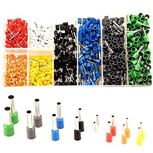 800pcs Electrical Bootlace Copper Ferrules Terminal Kit - Insulated Crimp Connectors for Cable Wires & Cord Ends | Perfect for DIY Electrical Projects, Automotive Wiring & Home Appliances Repair