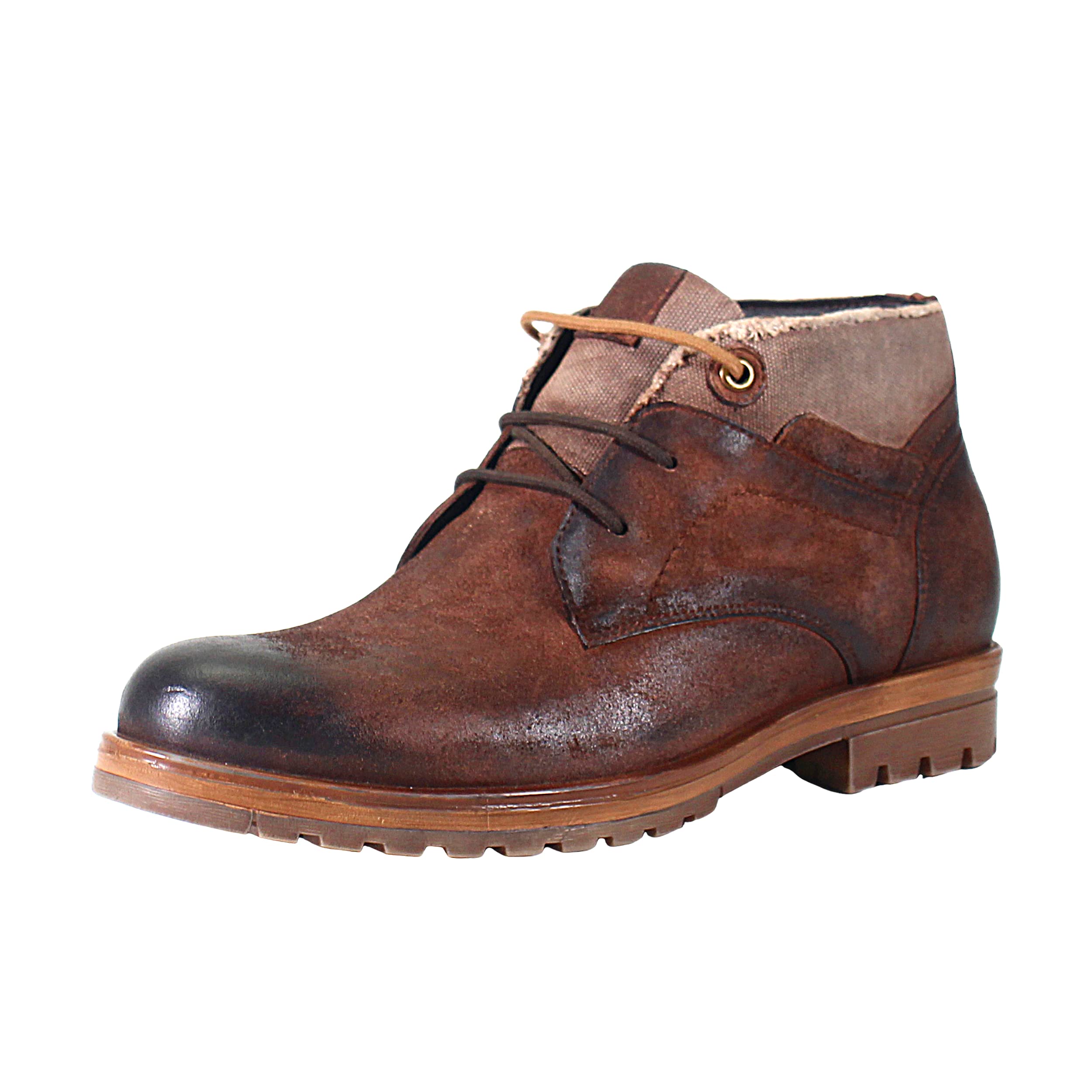 Men's York Town Genuine Leather Distressed Cushioned Chukka Boots - Comfortable Testosterone Shoes for Casual Wear & Outdoor Activities