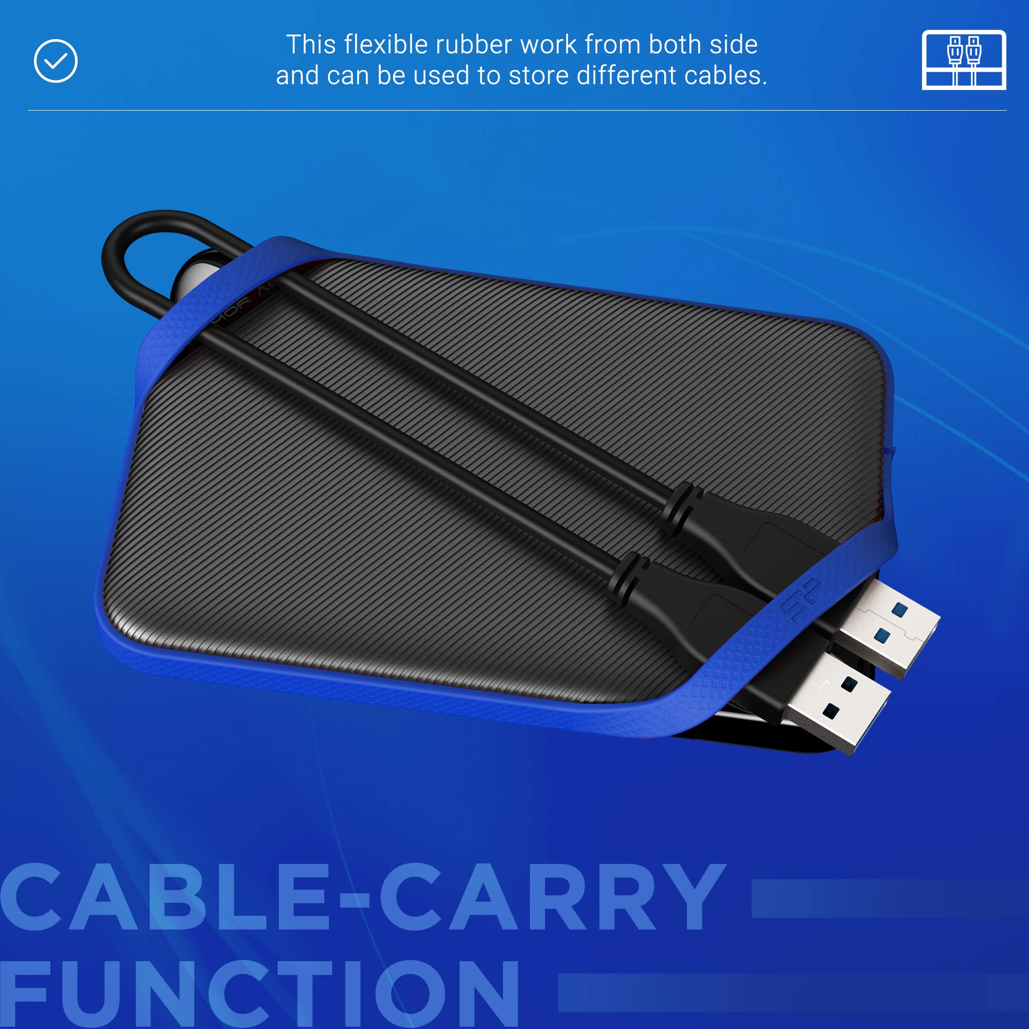Silicon Power 4TB Rugged External Hard Drive - Shockproof USB 3.2 Portable HDD for PS5, Xbox, PC & Mac - Ideal for Gaming, Backup & Storage
