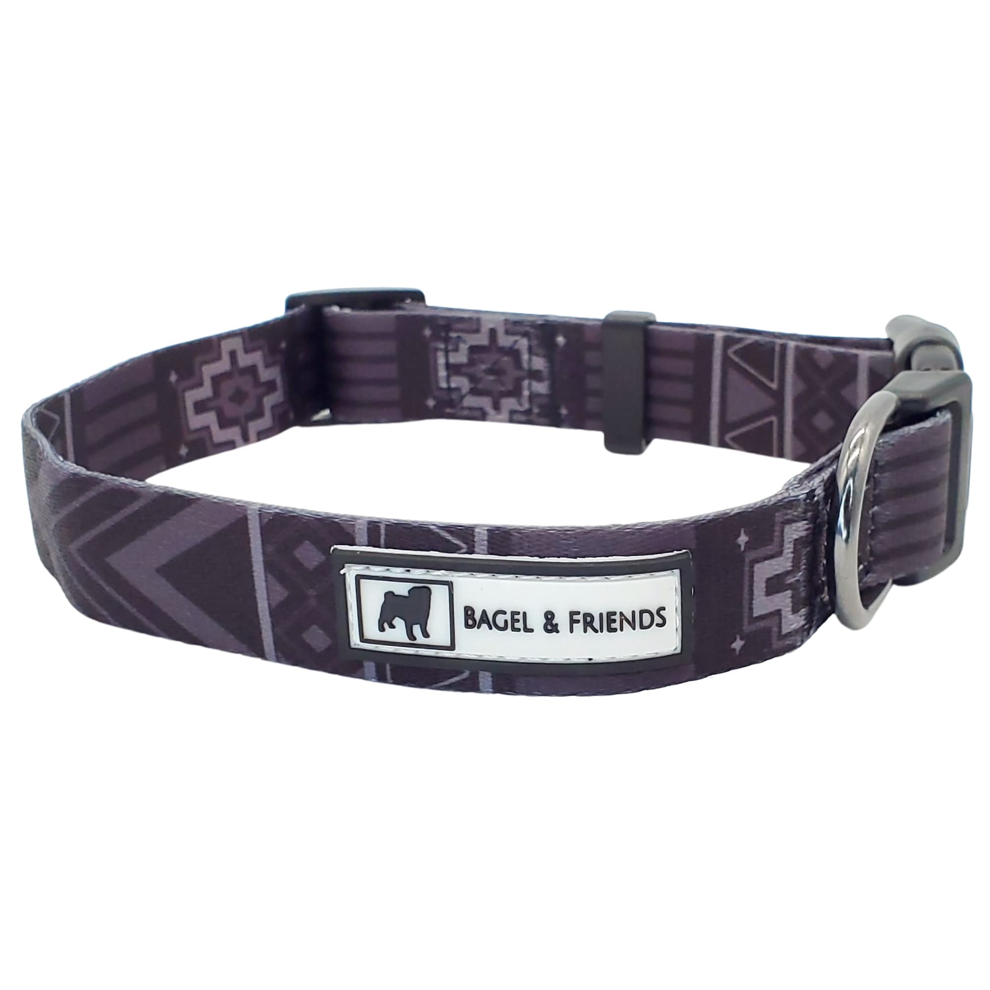 Premium Matching Dog Collar & Leash Set - Adjustable XS/S/M/L Sizes for Male & Female Dogs - Durable Black Tribal Pattern - Perfect for Training, Walks & Outdoor Adventures
