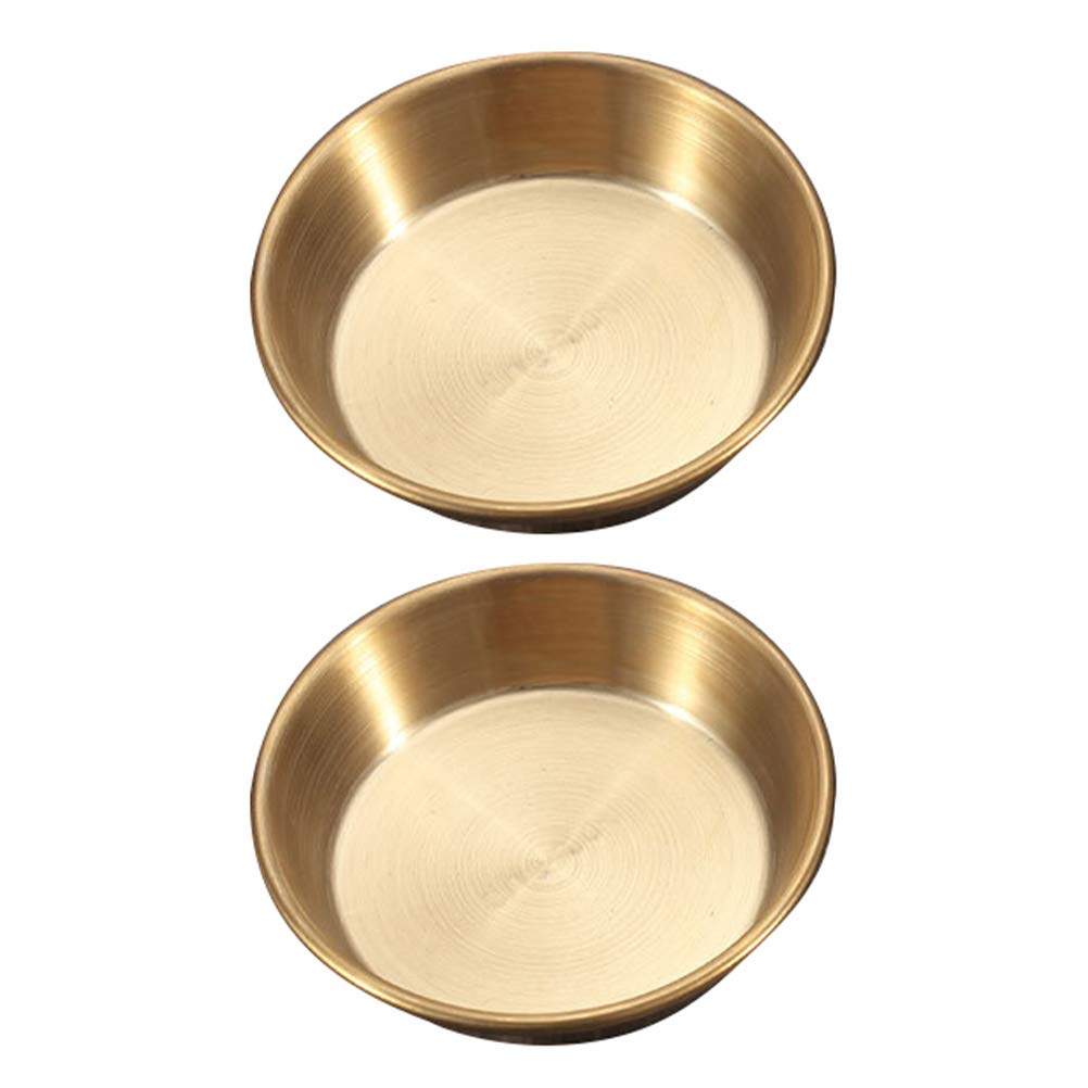 FRCOLOR 2-Piece Round Seasoning Dishes Set - Small Kitchen Condiment Bowls for Soy Sauce, Vinegar & Dipping Sauces | Perfect for Sushi, Dumplings & Asian Cooking
