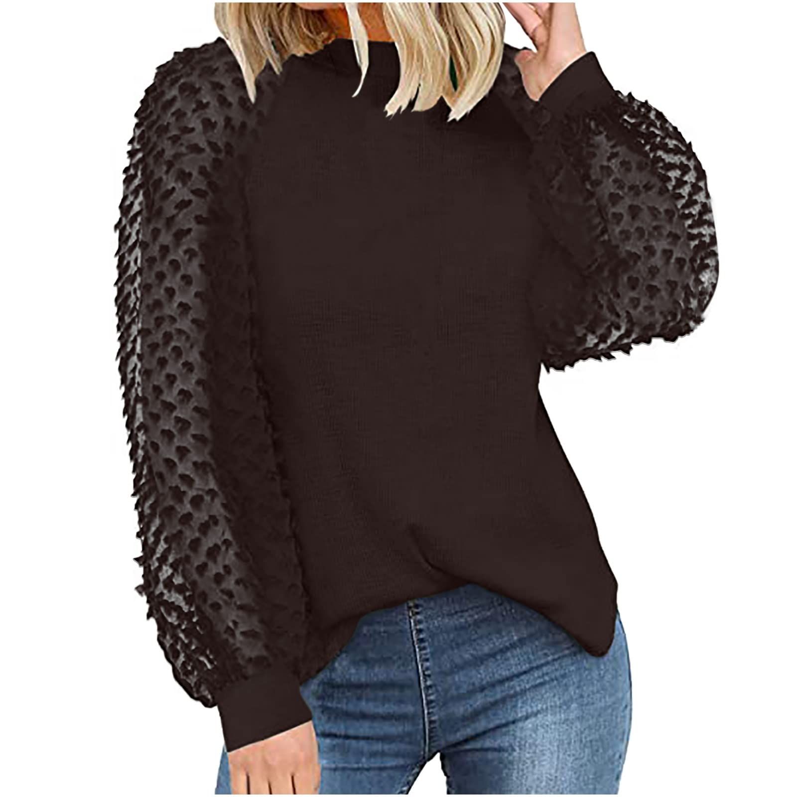 Women's Long Sleeve Tunic Tops - Lace Casual Blouse & Comfortable Loose Fit Shirts for Everyday Wear, Work & Date Night Outfits