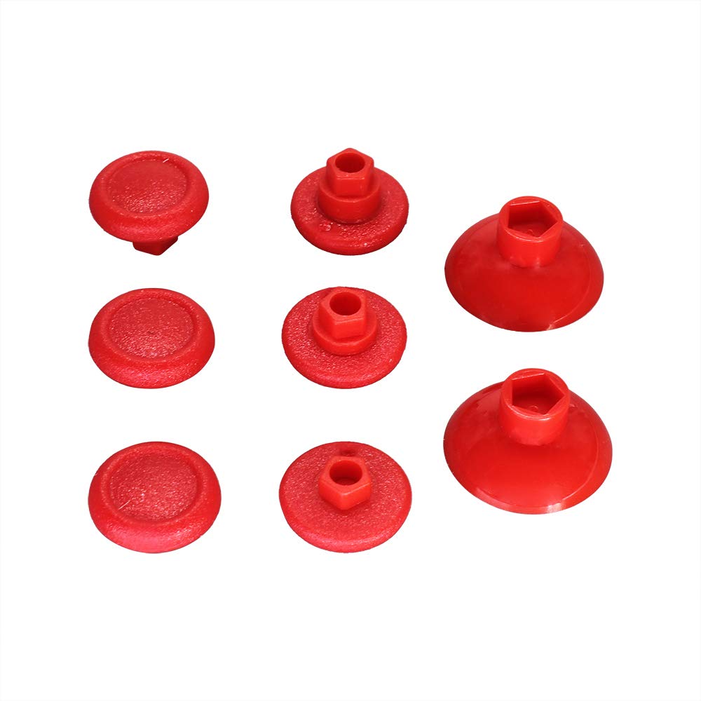 Hallwayee Removable Thumbstick Joystick for PS5/PS4 Slim/Pro & Xbox One S/X/Elite Controllers - Adjustable Height Plastic Analog Stick (Red) - Perfect for Gaming, Controller Repair & Replacement Parts