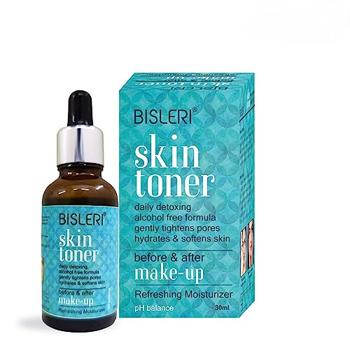 Bisleri Skin Toner 30ml - Hydrating Facial Toner for Before & After Makeup | Gentle Cleansing, Pore Minimizing & Skin Refreshing | Perfect for Daily Skincare Routine & Makeup Prep