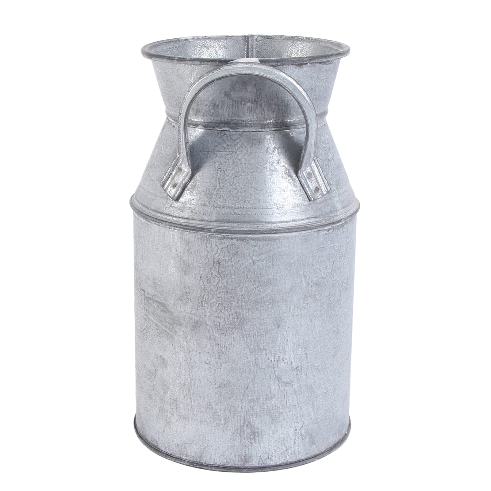 Happyyami 2-Pack Rustic Tin Vase Set - Metal Flower Bucket & Milk Can Planter for Dried Flowers | Home, Garden, Office Decor | Perfect for Farmhouse, Wedding Centerpieces & DIY Floral Arrangements