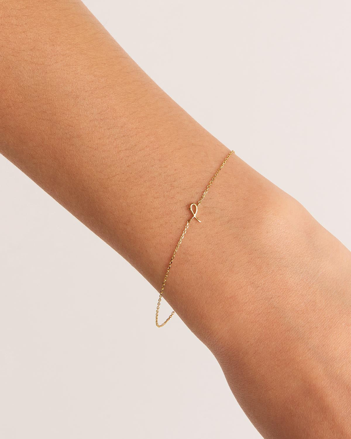 14K Solid Gold Love Letter Bracelet - Dainty & Elegant Jewelry for Women, Perfect Gift for Anniversary, Valentine's Day & Special Occasions