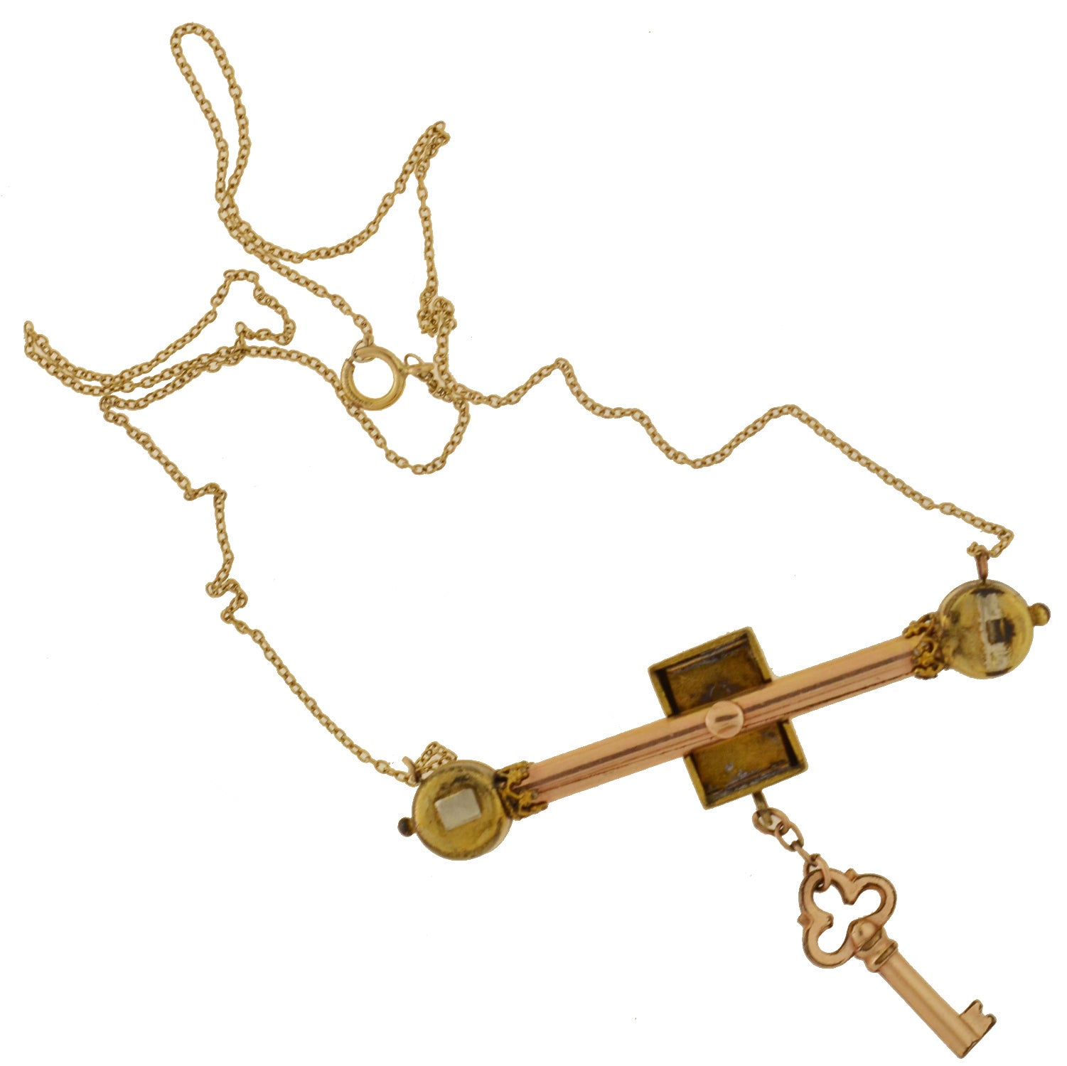 Victorian Style Gold Filled Garnet Pendant Necklace with Padlock & Key Charm - 16 Inch Adjustable Chain for Women, Perfect for Valentine's Day Gifts, Anniversary Presents & Romantic Occasions
