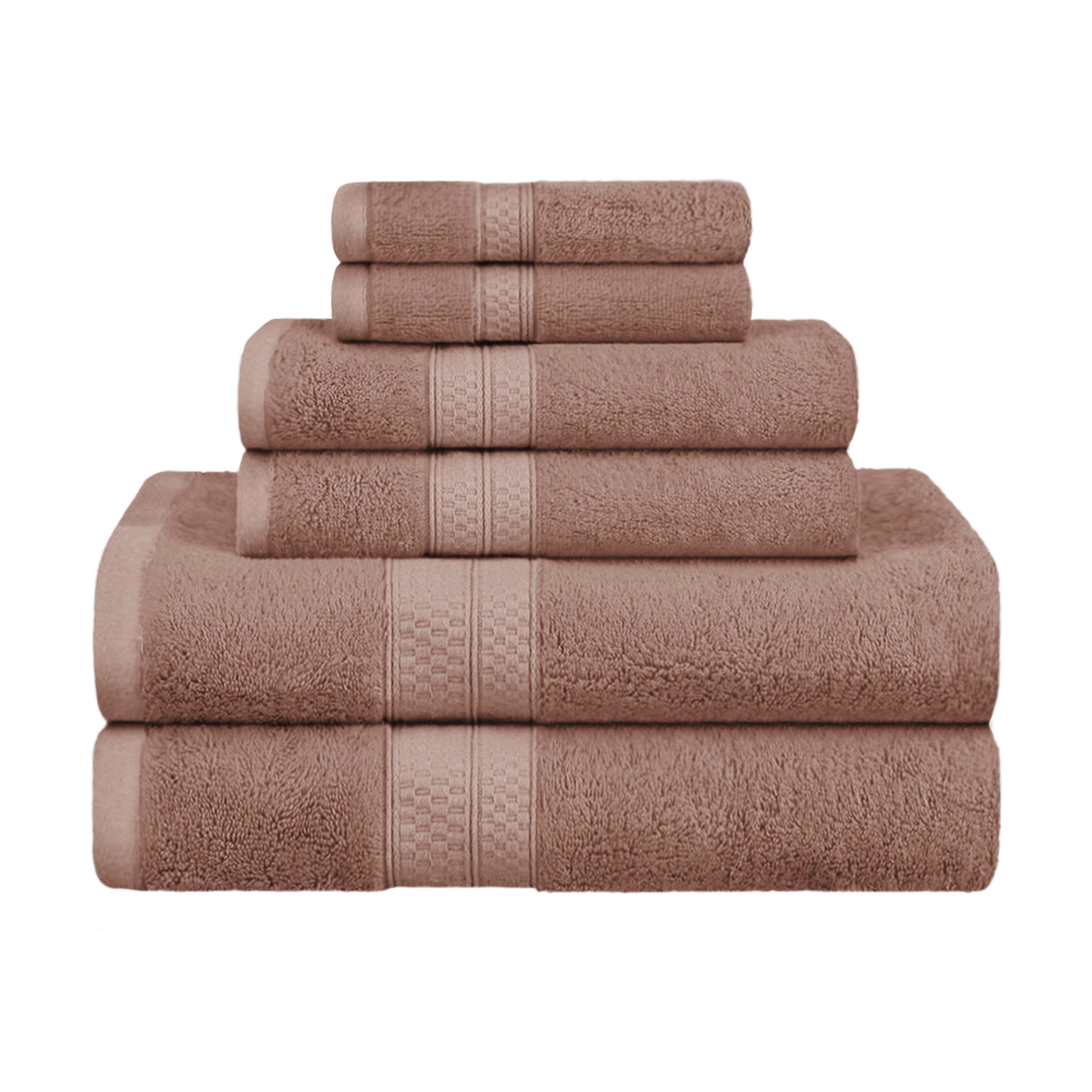Ultra Soft Rayon Bamboo Cotton Blend 6-Piece Towel Set | Bath, Spa & Beach Towels | Luxurious & Absorbent for Home & Travel