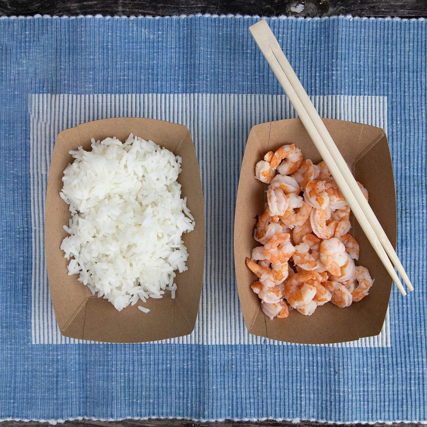 Eco-Friendly Disposable Kraft Paper Food Trays - 100% Biodegradable & Recyclable Serving Trays for Hot/Cold Food (2Lb Capacity, Pack of 100) - Perfect for Picnics, BBQs, Parties, Camping & Outdoor Events