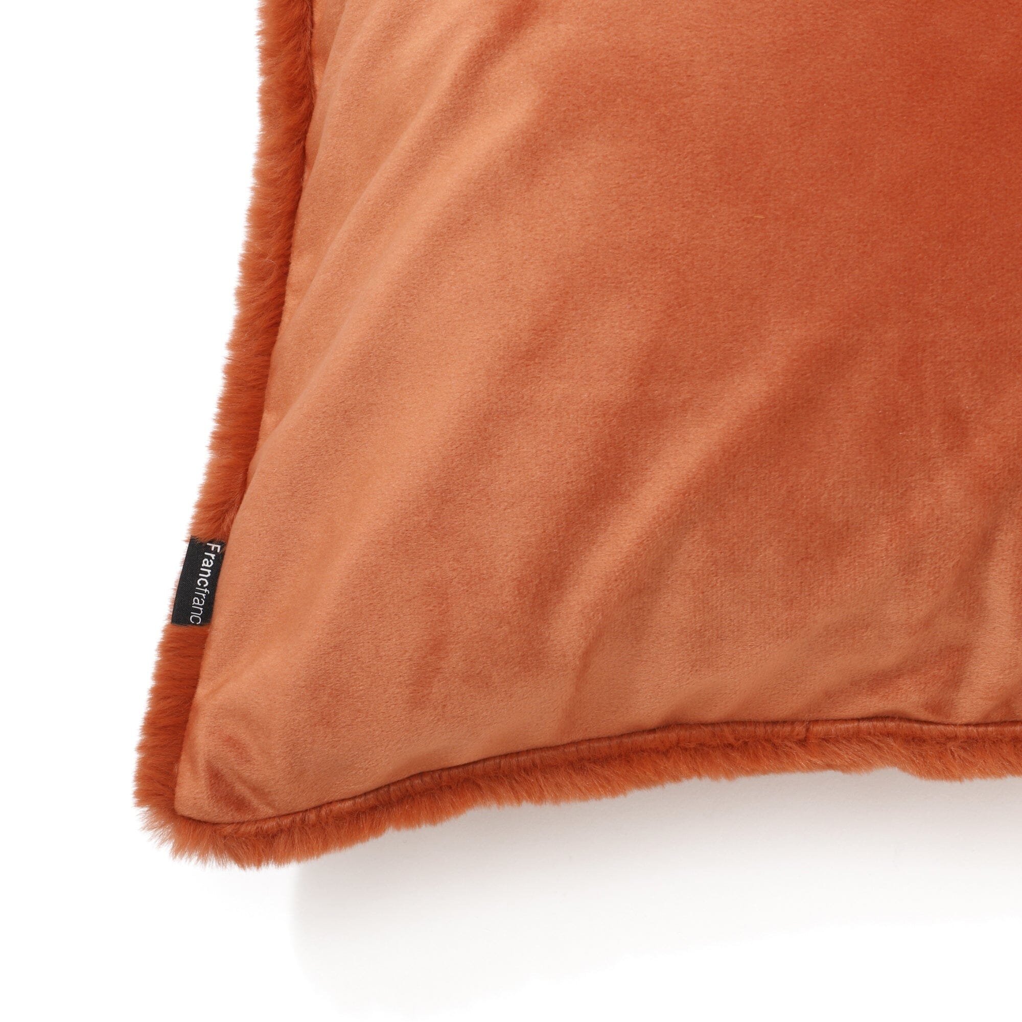 Premium Fur AA Cushion Cover 18x18 Inches - Soft Orange Decorative Pillow Case for Sofa, Bed & Home Decor - Cozy Living Room & Bedroom Accessory