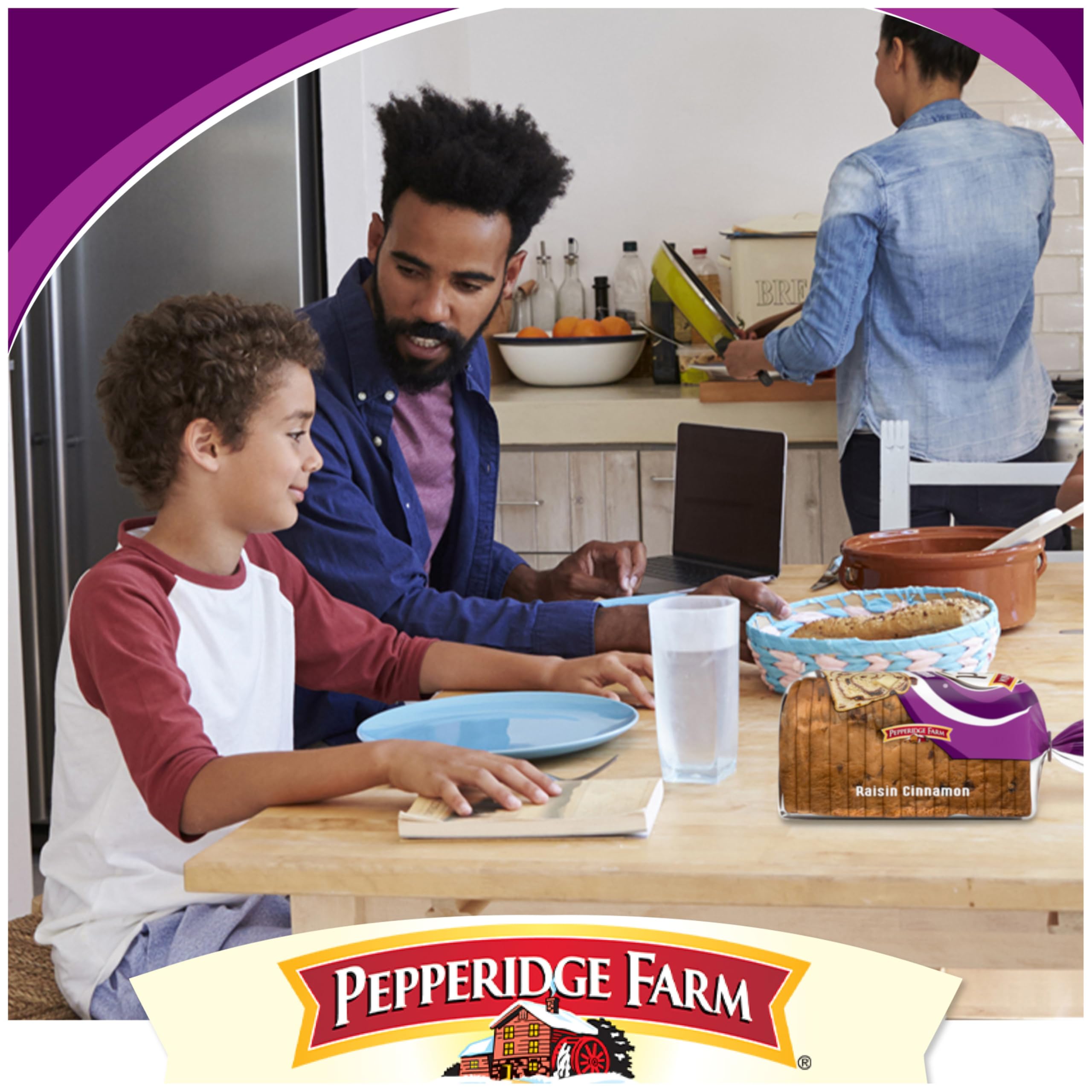 Pepperidge Farm Raisin Cinnamon Swirl Breakfast Bread - 16 Oz Loaf | Soft & Sweet Cinnamon Raisin Bread for Breakfast, Toast, French Toast & Snacks
